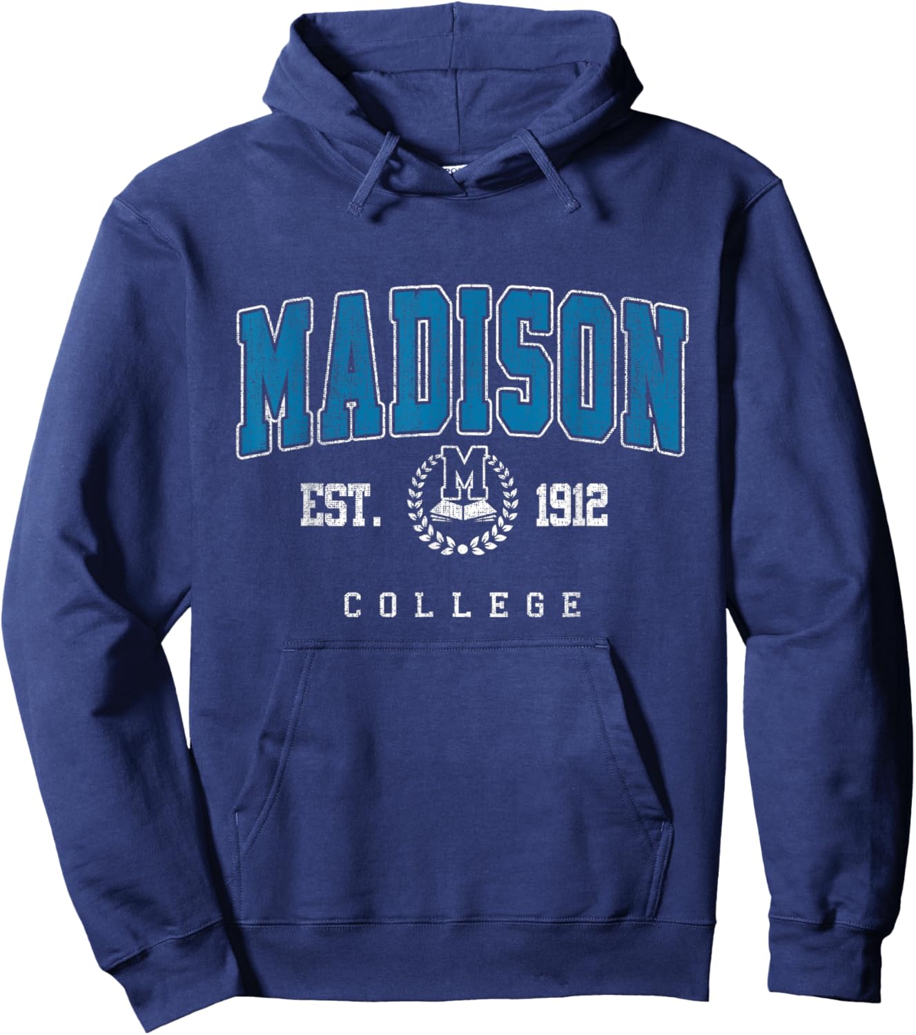 Madison Tech – Vintage University Arch & Women Hoodie - Hoodie | Navy