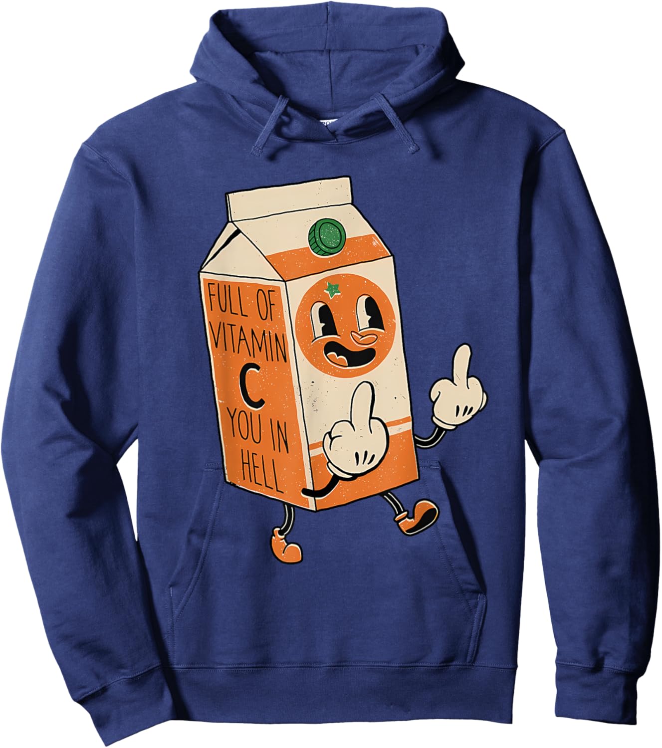 Full Of Vitamin C You In Hell Apparel Hoodie - Hoodie | Navy
