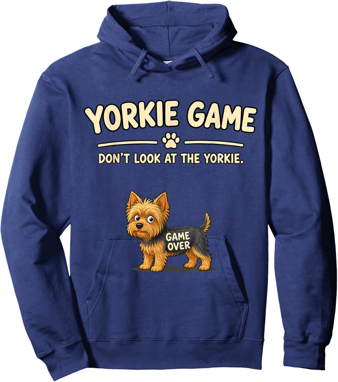 Funny Yorkie Game Dog Lover Gift Hoodie - Hoodie | Navy