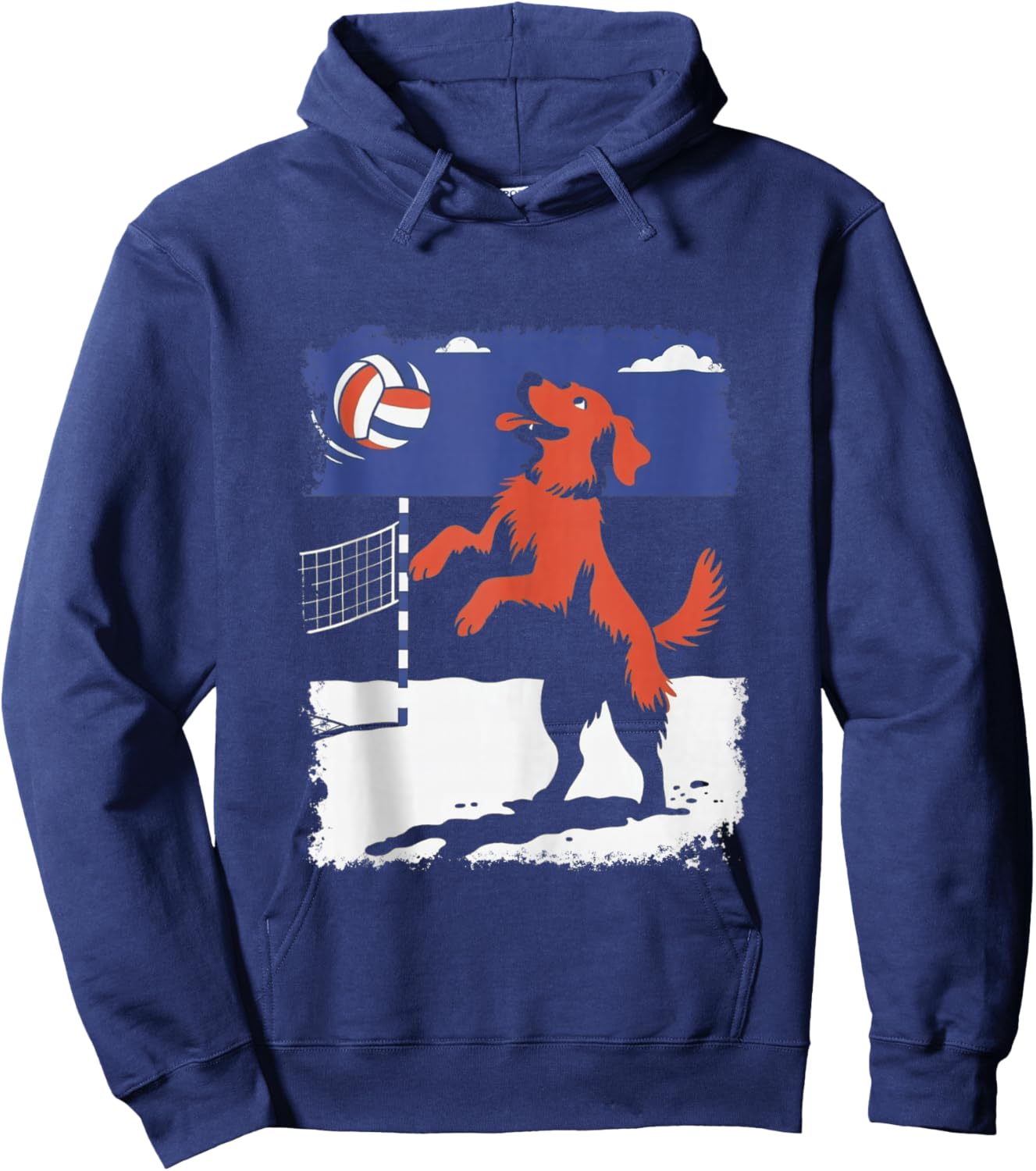 Golden Retriever Dog Volleyball Hoodie - Hoodie | Navy