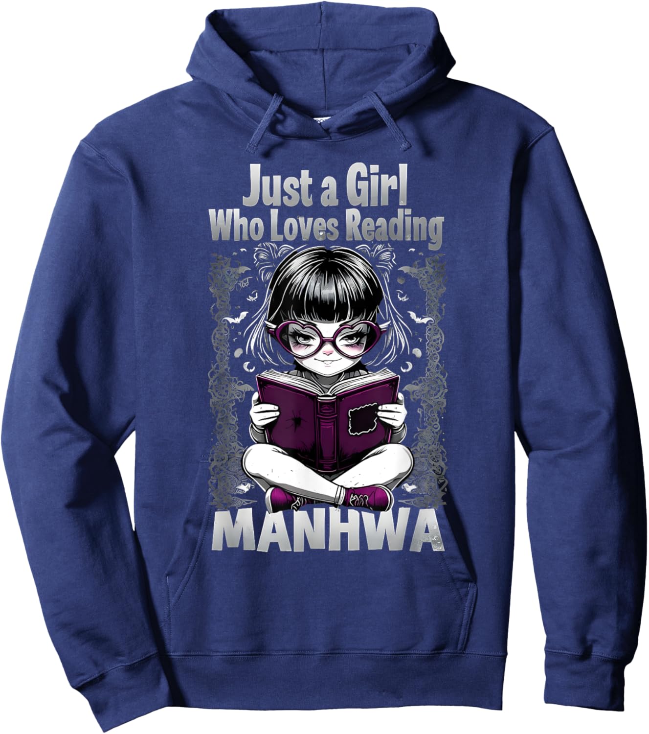 Just a Girl Who Loves Reading Manhwa Hoodie - Hoodie | Navy