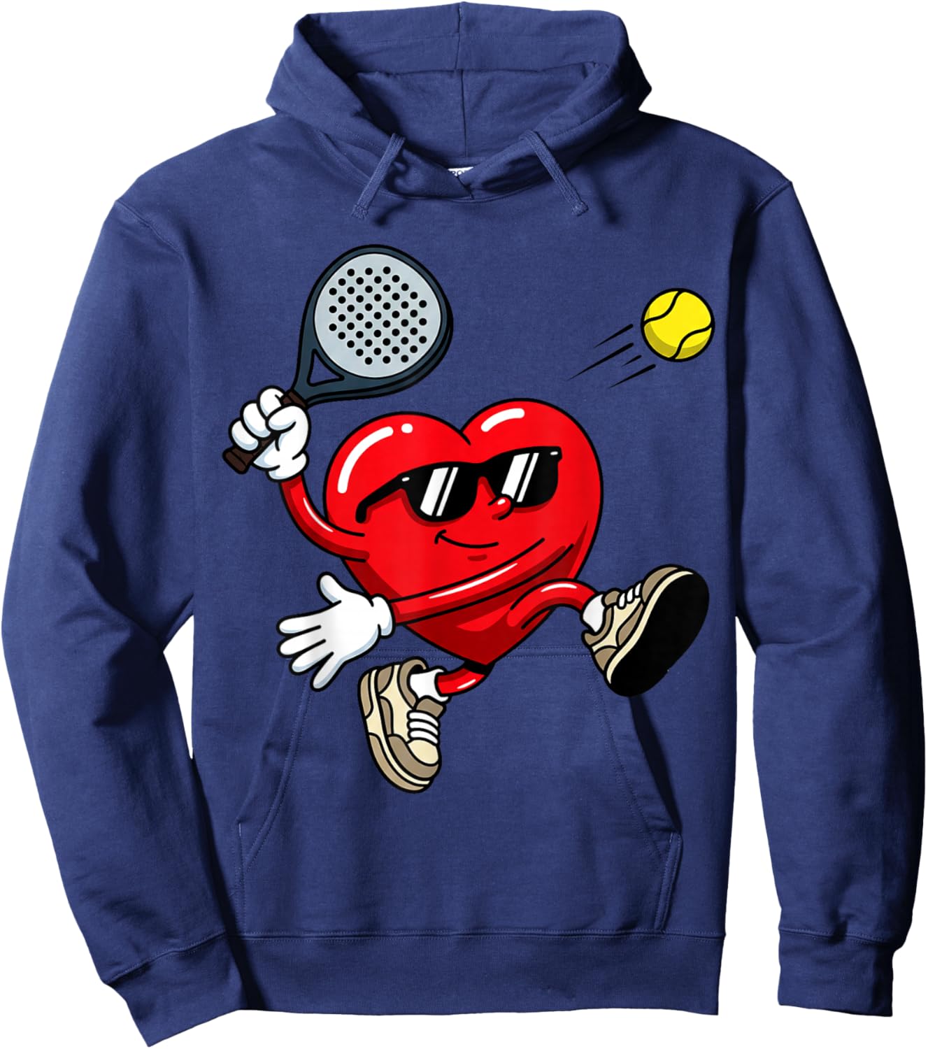 Love Padel Heart Valentine's Day Hoodie - Hoodie | Navy