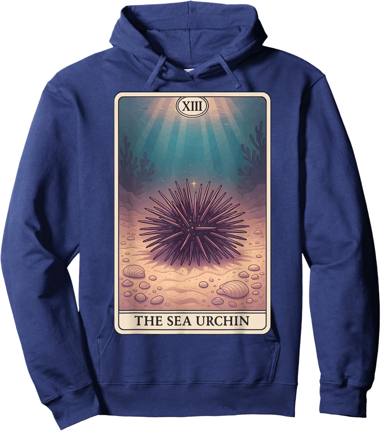 The Sea Urchin Tarot Card Hoodie - Hoodie | Navy