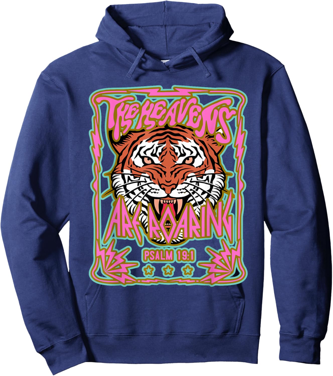 The Heavens Are Roaring Psalm 19:1 Design Hoodie - Hoodie | Navy