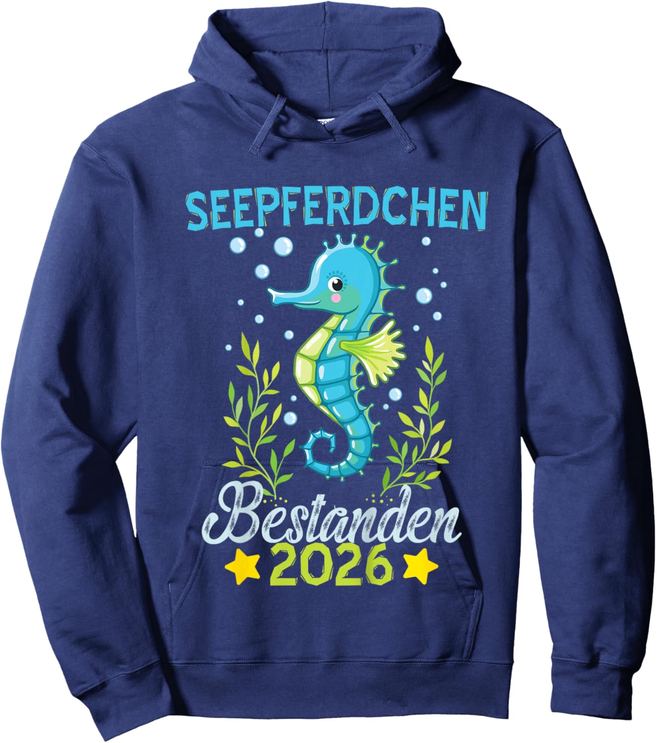 Seahorse Bestanden Frühschwimmer Badge, 2026 Hoodie - Hoodie | Navy