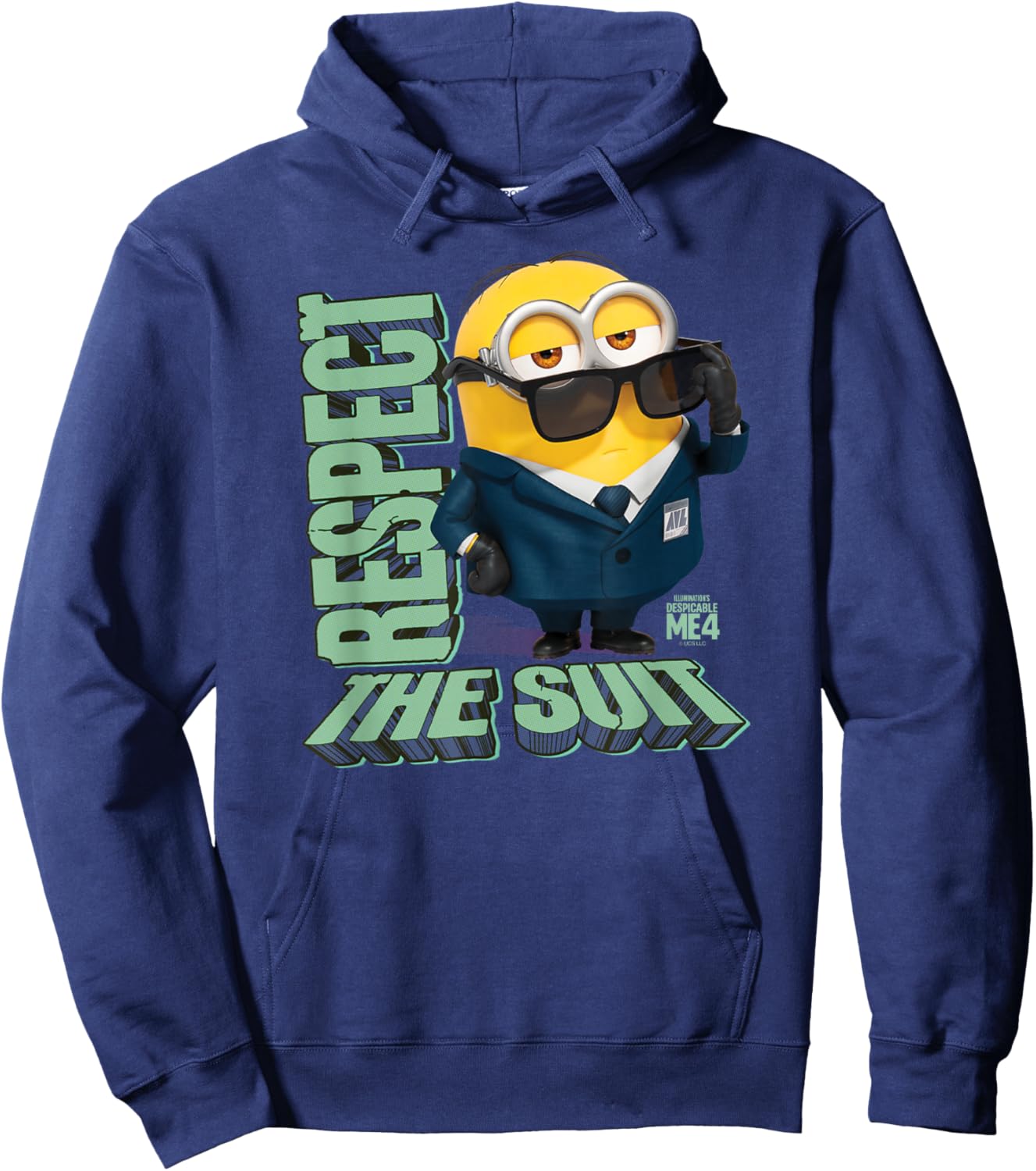 Minions Despicable Me 4 Respect The Suit Hoodie - Hoodie | Navy