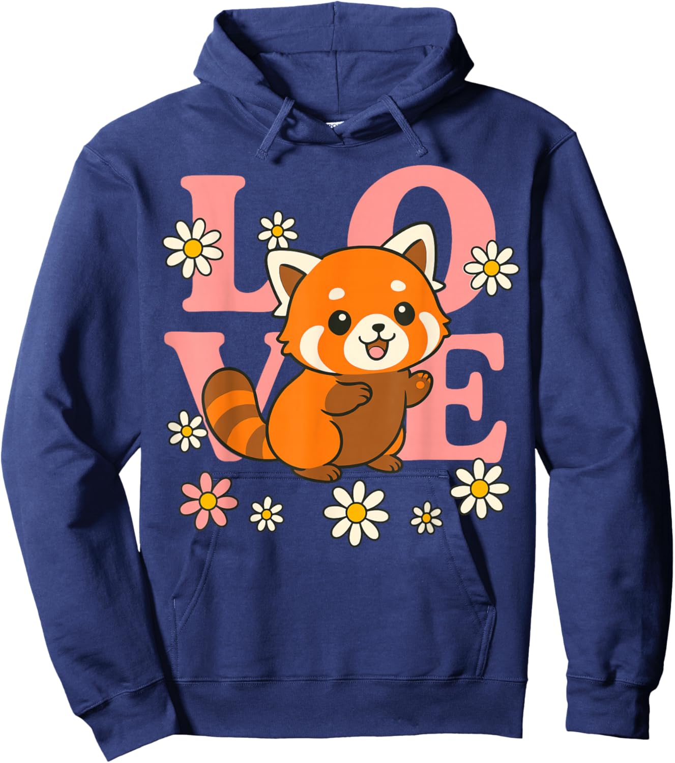 Red Panda Love Hoodie - Hoodie | Navy