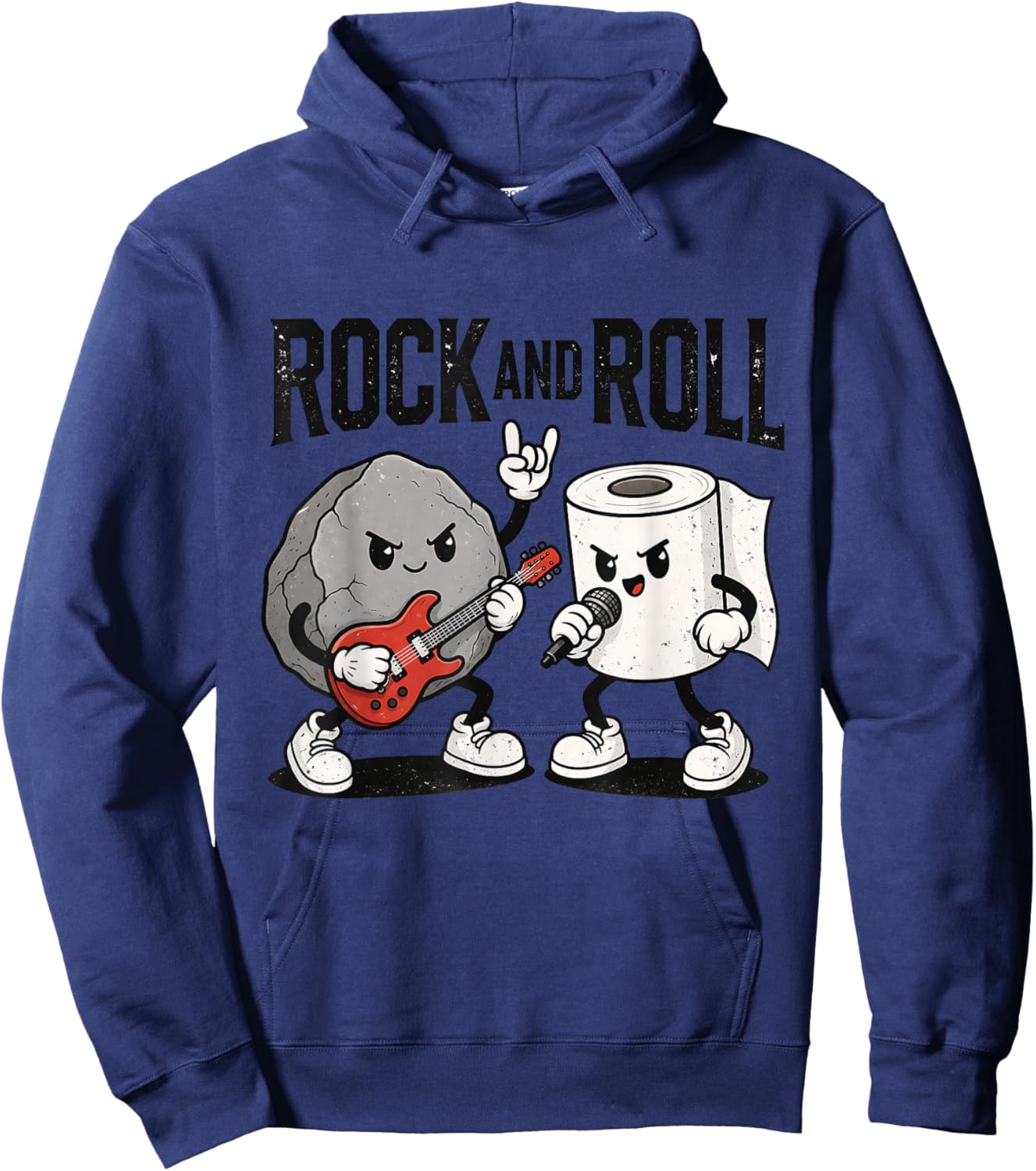 Funny Rock and Roll Band Pun Music Lover Hoodie - Hoodie | Navy
