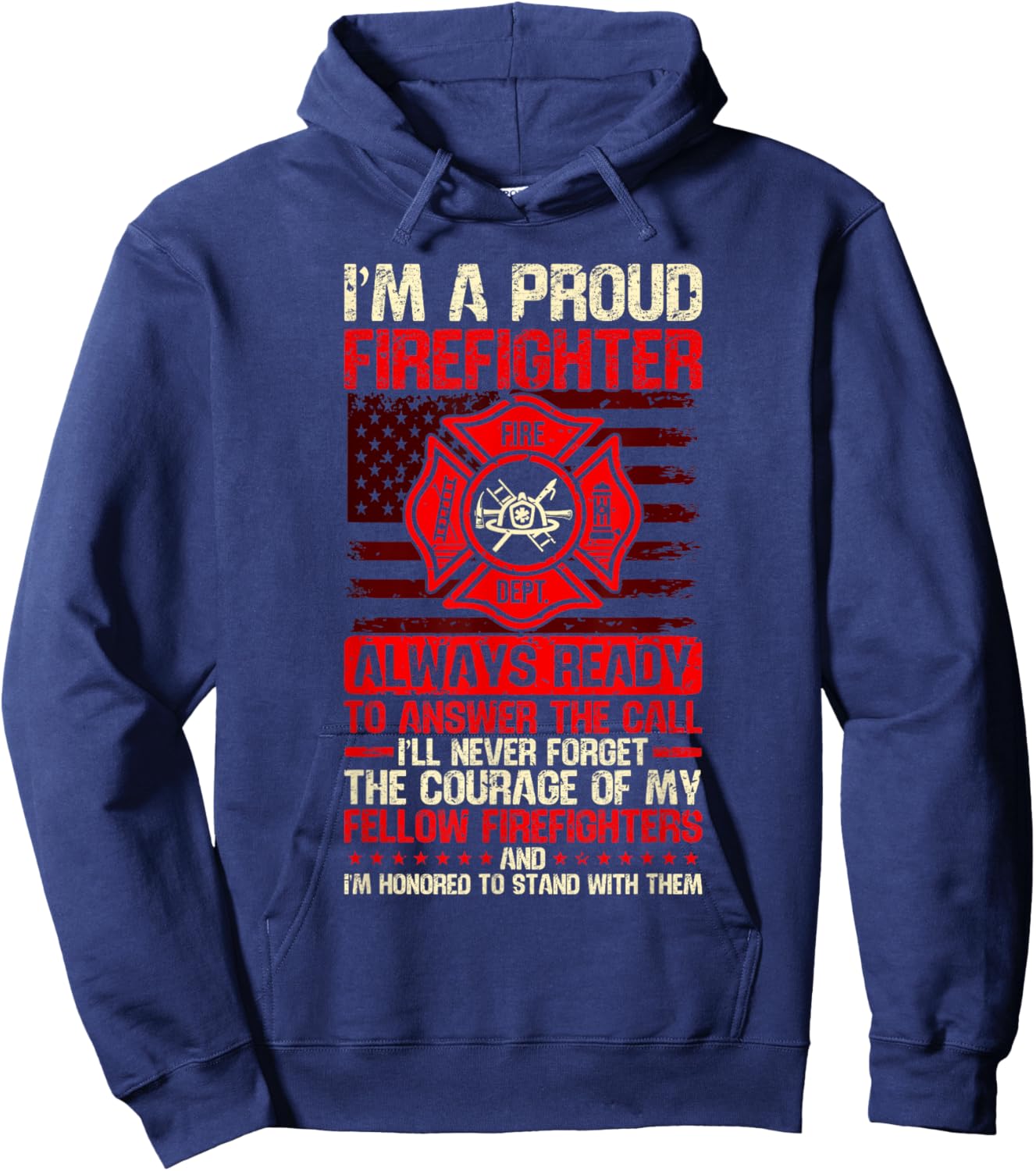 Fireman Funny Firefighter Hoodie - Hoodie | Navy