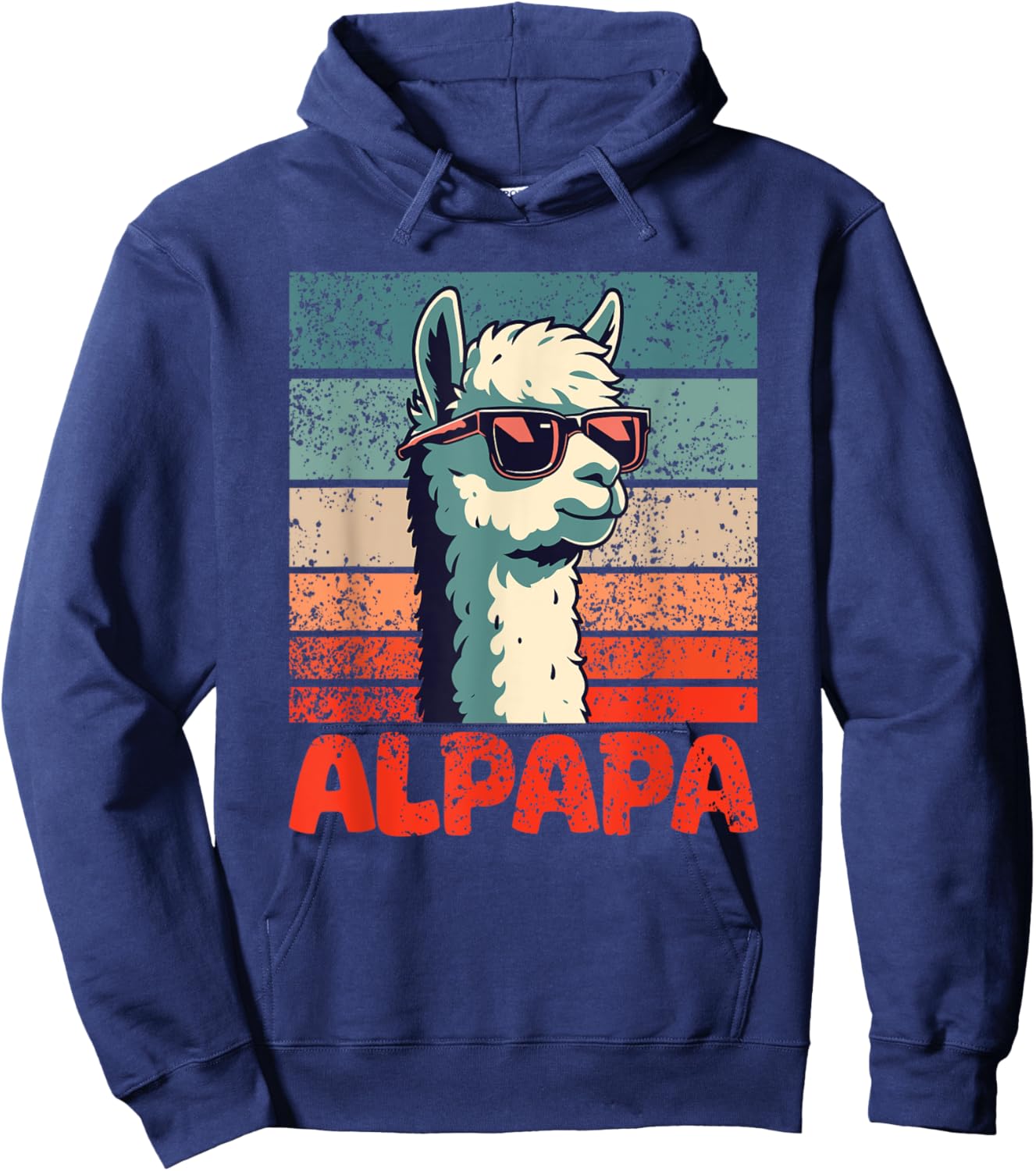 Alpapa Father's Day Best Dad Alpaca Hoodie - Hoodie | Navy