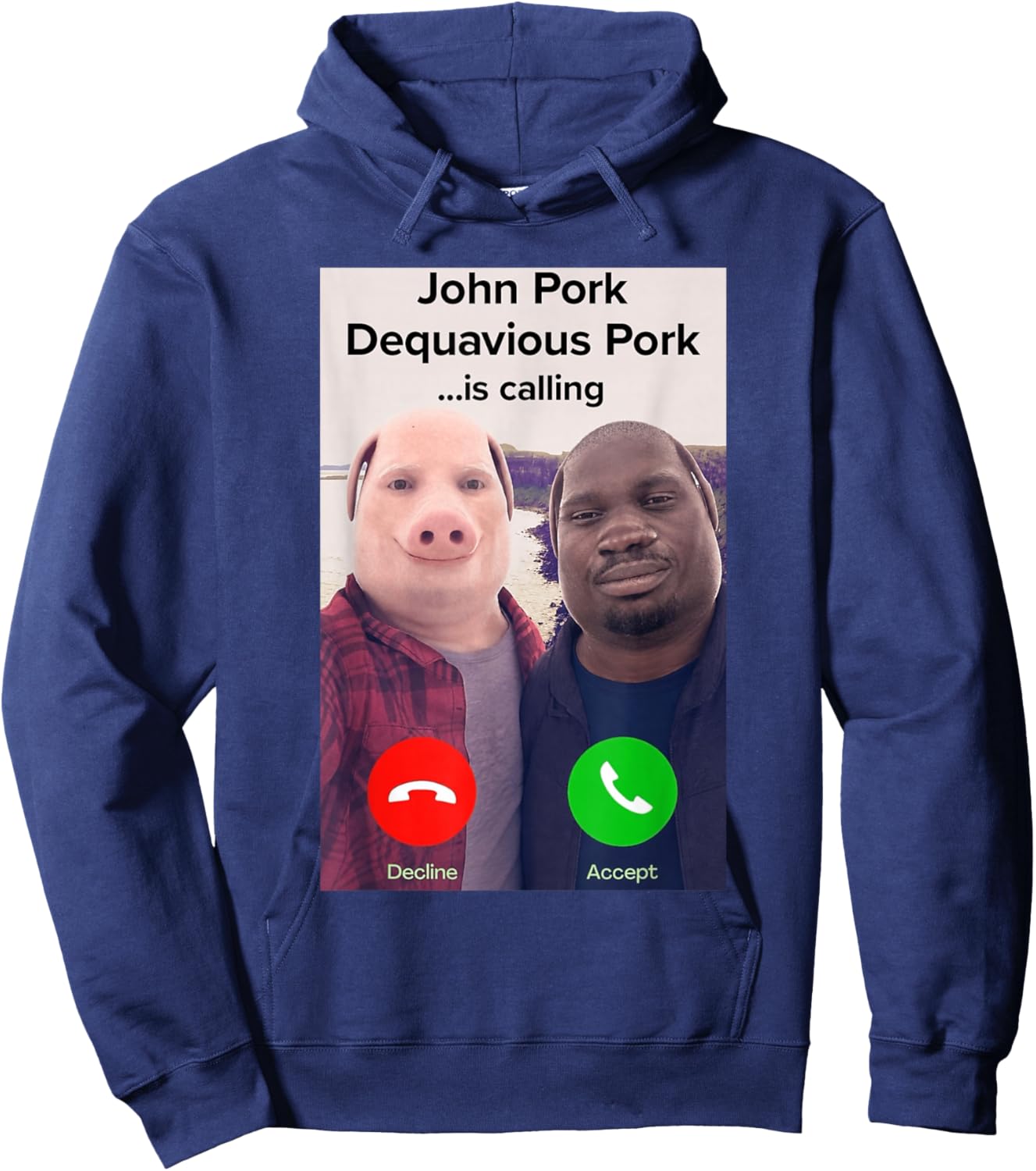 John Pork Dequavious Pork is Calling Hoodie - Hoodie | Navy
