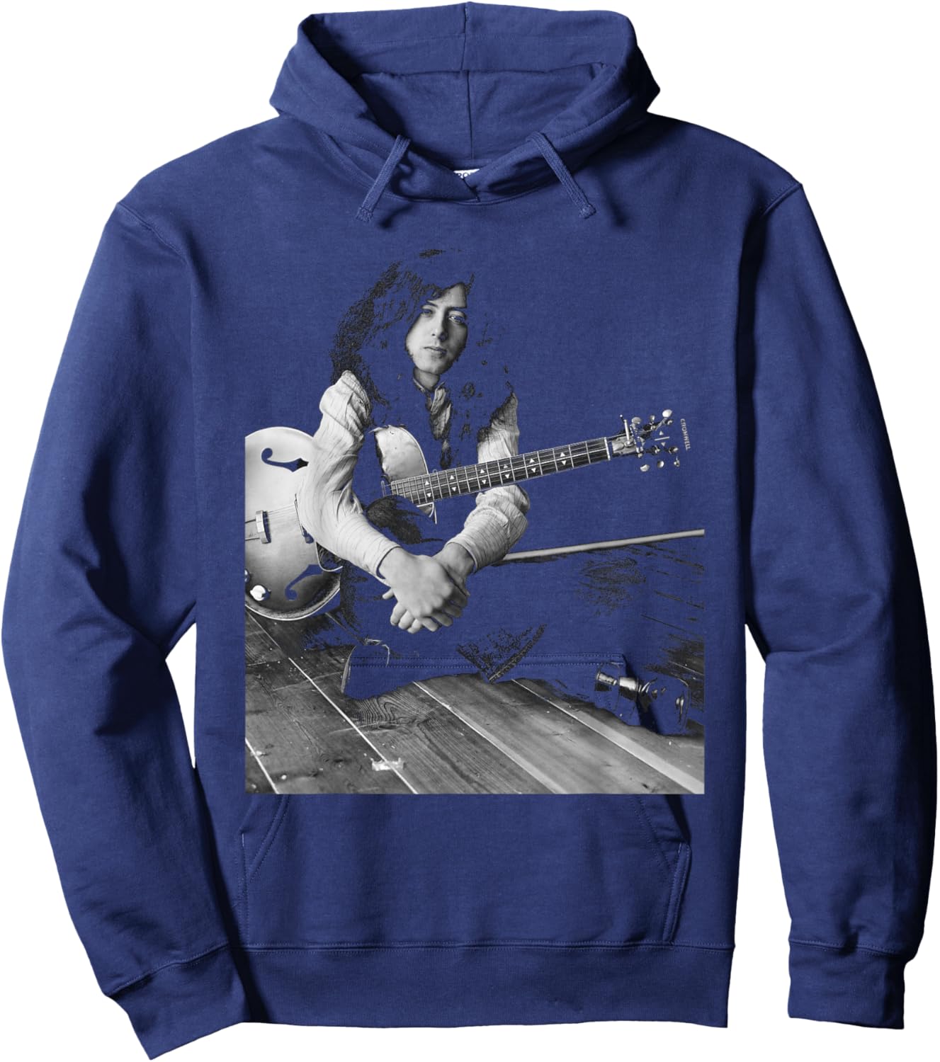Led Zeppelin Guitarist Jimmy Page 1970 Hoodie - Hoodie | Navy