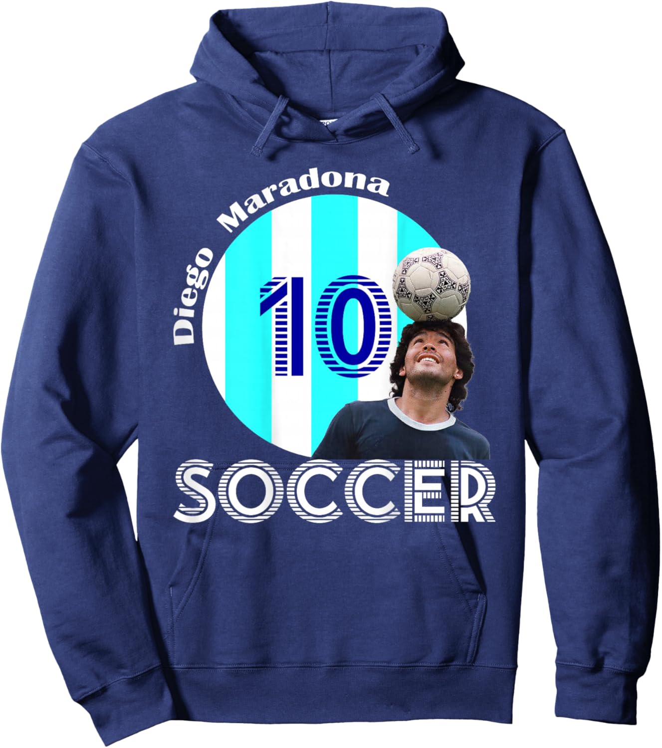 Diego Maradona_004_Back Printed Hoodie - Hoodie | Navy