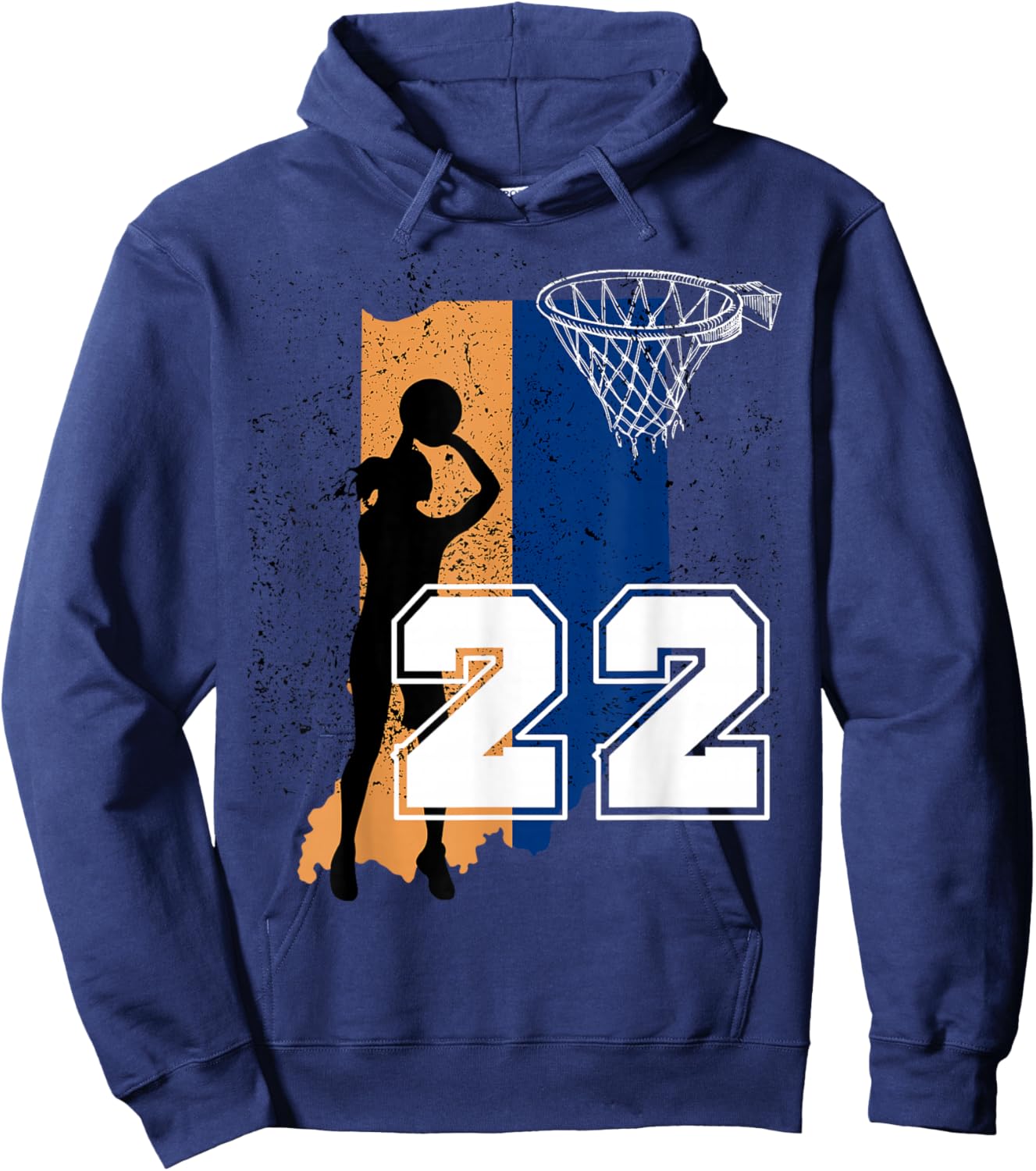 Basketball No 22 Women Basketball Jersey Hoodie - Hoodie | Navy