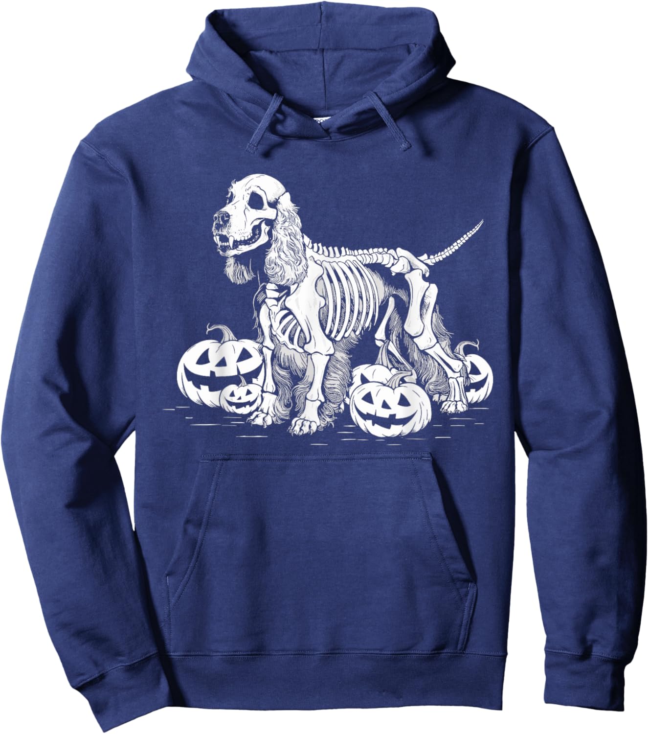 Cocker Spaniel Skeleton Birthday Halloween Kids Hoodie - Hoodie | Navy