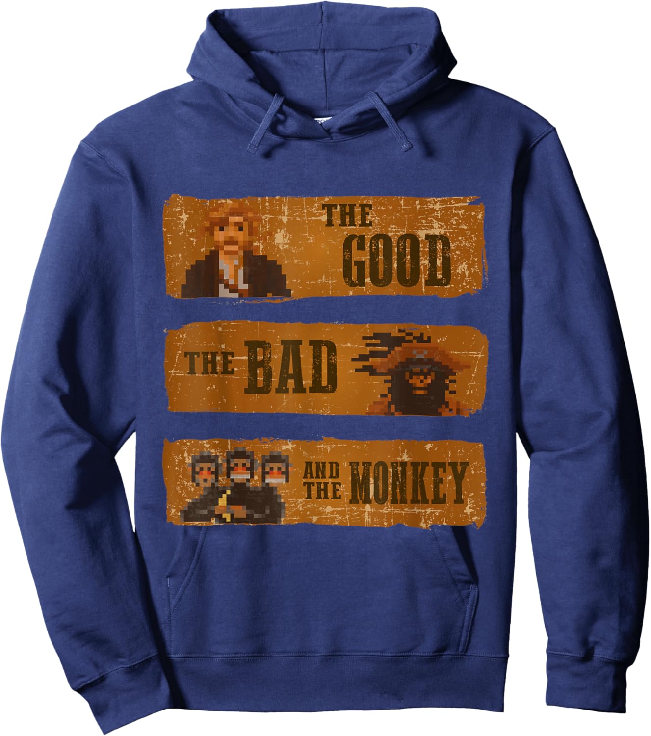 Good Bad Monkey Videogame Western Island Geek Hoodie - Hoodie | Navy