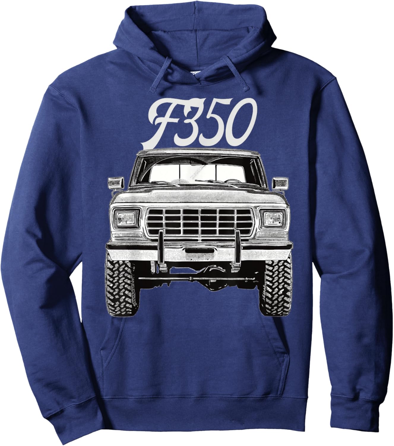 1979 F350 Truck Car , Small, Black Hoodie - Hoodie | Navy