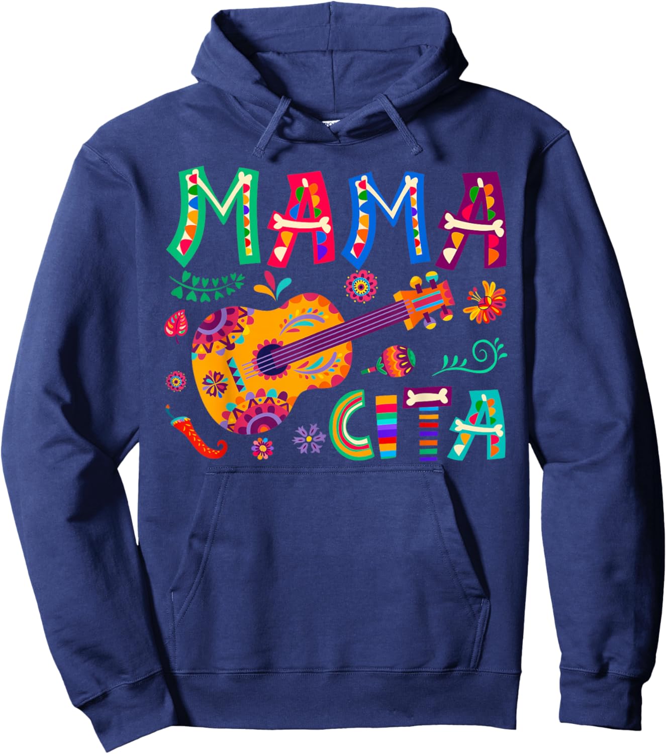 Cinco De Mayo Mamacita Flower Mama Cita Mexican Hoodie - Hoodie | Navy