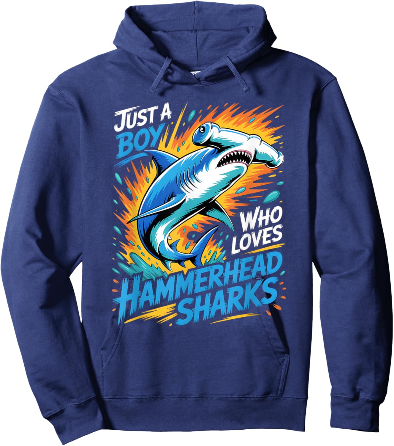 Boys Hammerhead Shark Hoodie - Hoodie | Navy