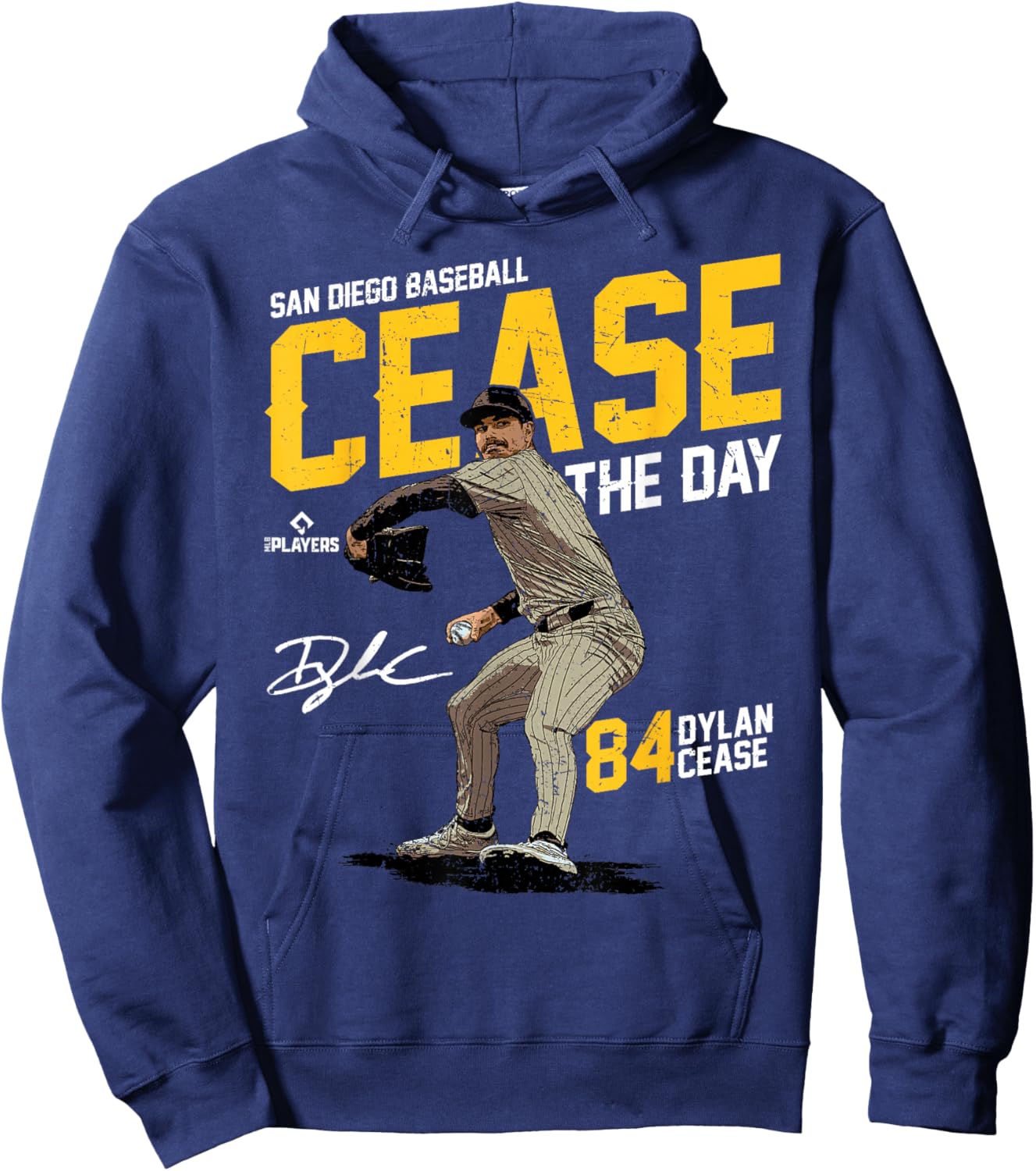 Cease the Day Dylan Cease San Diego MLBPA Hoodie - Hoodie | Navy