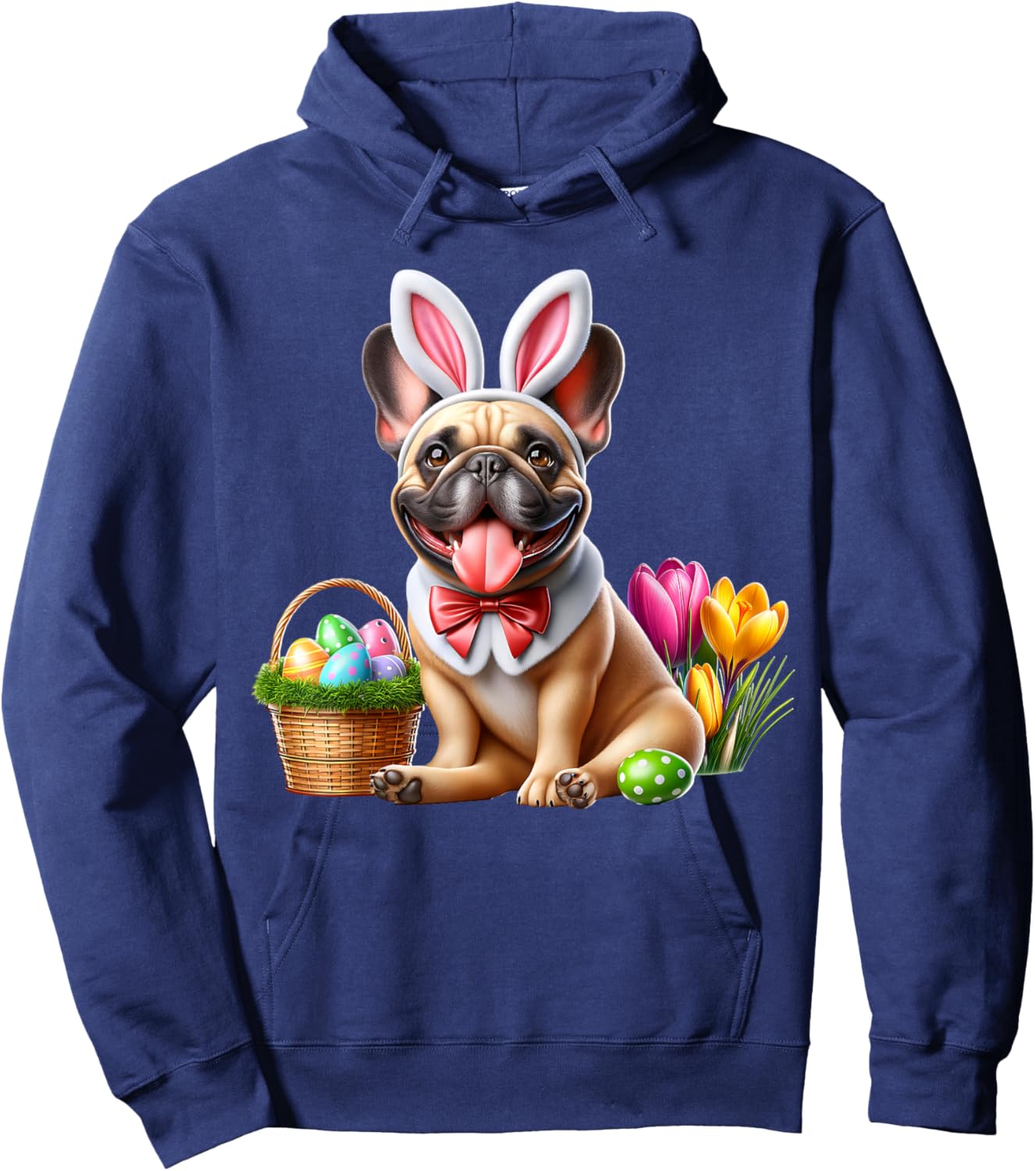 French Bulldog Happy Easter Hoodie - Hoodie | Navy