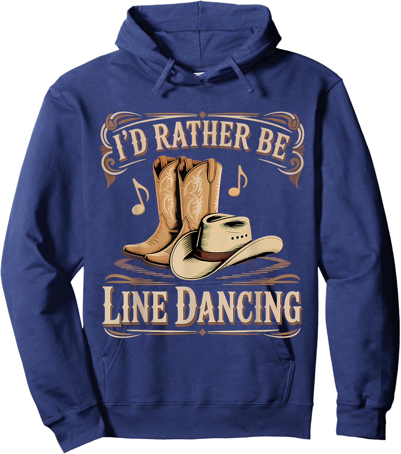 I'd Rather Be Line Dancing Hoodie - Hoodie | Navy