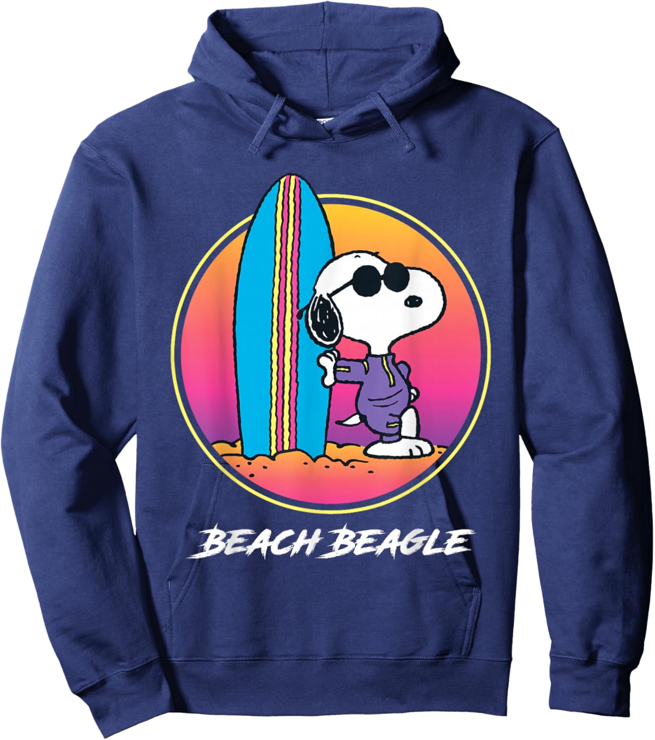 Peanuts Beach Beagle Surf Snoopy Hoodie - Hoodie | Navy