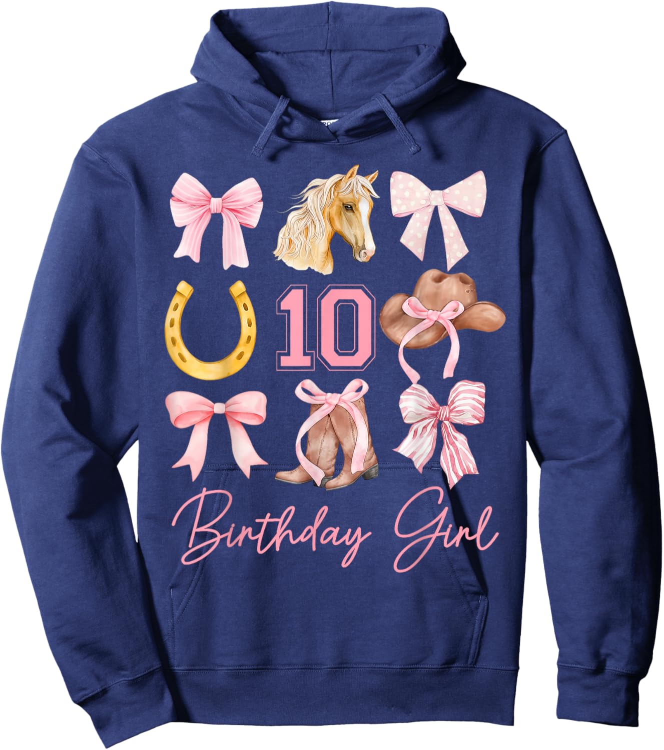 10 Year Old Western Hoodie - Hoodie | Navy