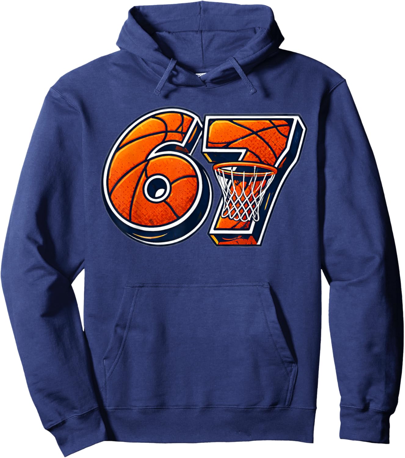 Meme Basketball Six Seven 6-7 Basketball Funn Hoodie - Hoodie | Navy