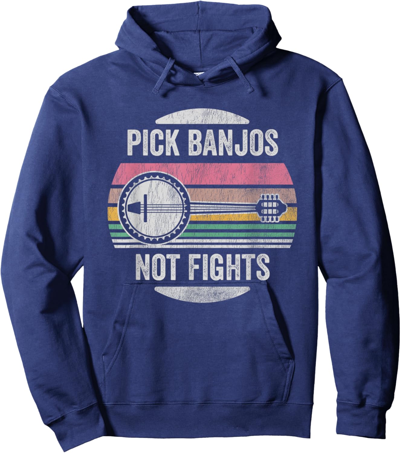 Pick Banjos Not Fights Music Lover Hoodie - Hoodie | Navy