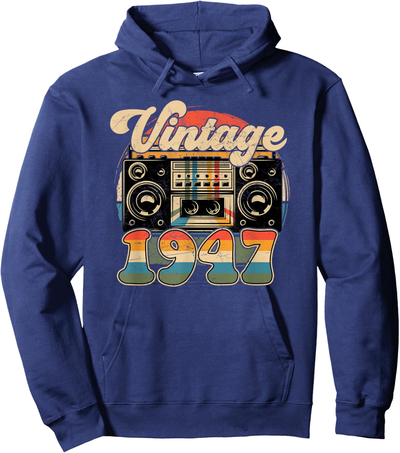Original 1947 Vintage Birthday 79 Years Women Hoodie - Hoodie | Navy