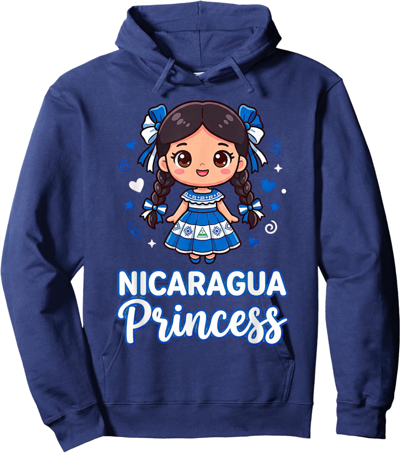 Nicaragua for Girl Nicaraguan Travel Graphic Hoodie - Hoodie | Navy