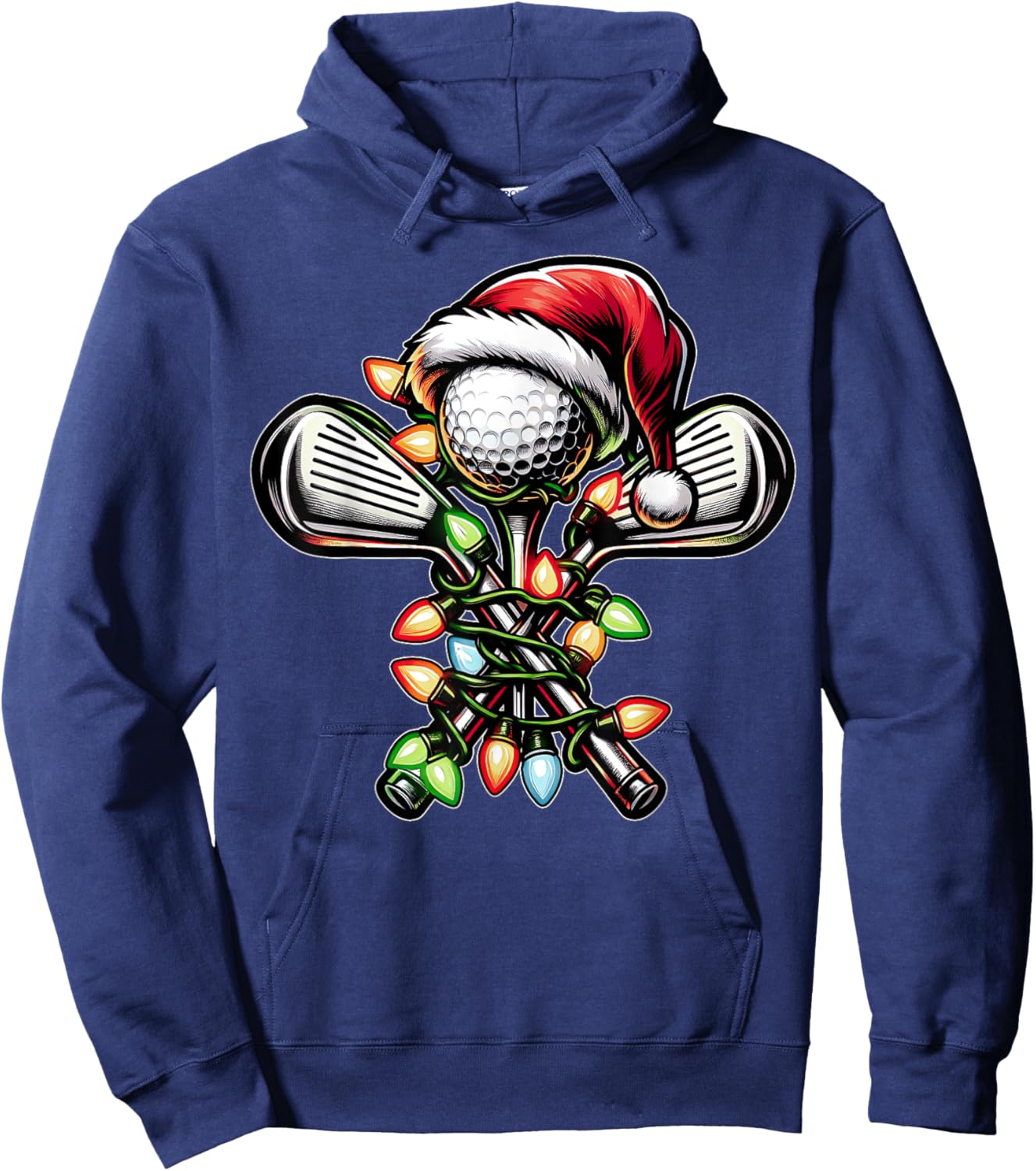 Golf Golfer Golfing Christmas Hat Xmas Hoodie - Hoodie | Navy