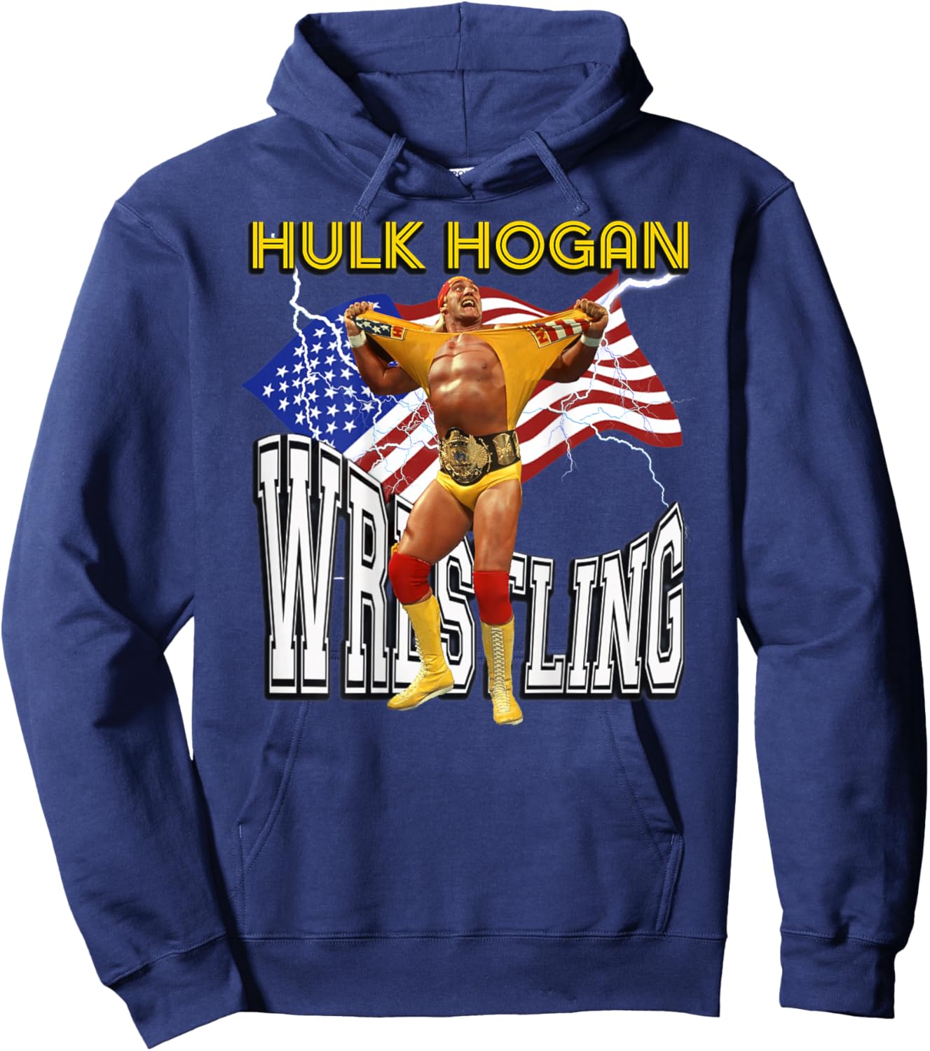 Hulk Hogan_007_Back Printed Hoodie - Hoodie | Navy