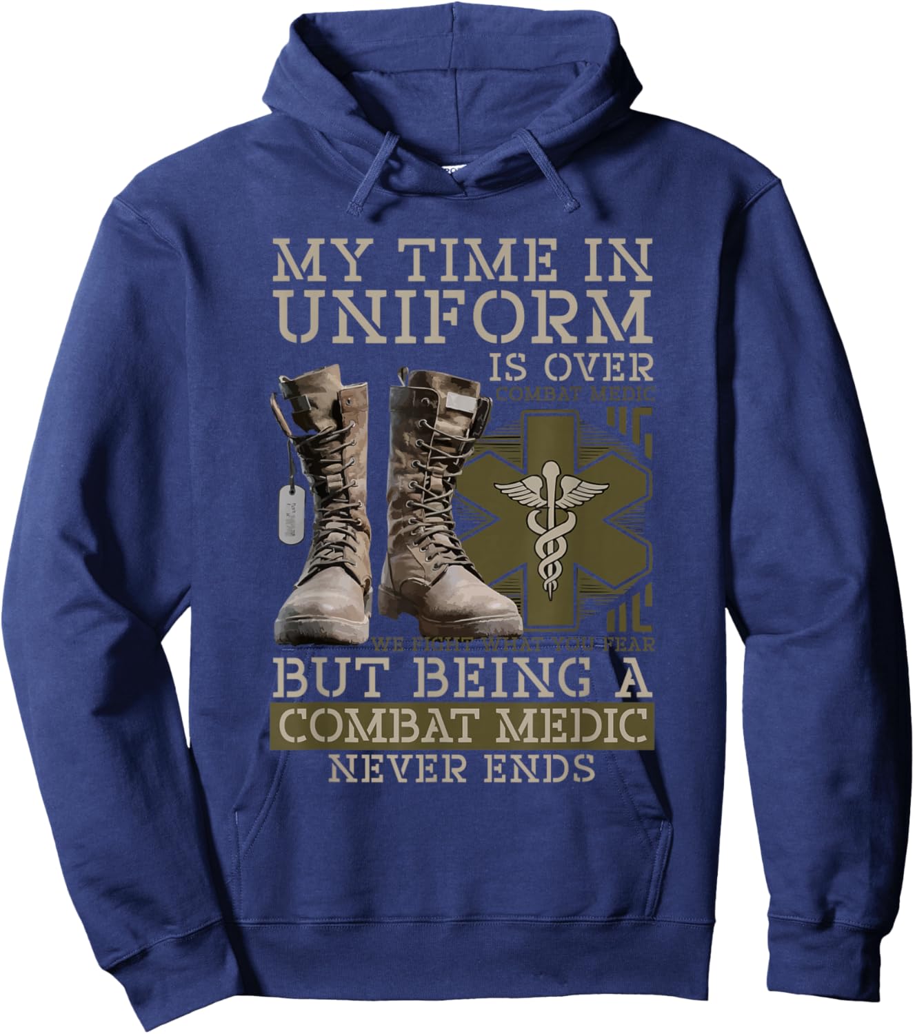 Combat Medic First Aid Field Medic Military Hoodie - Hoodie | Navy