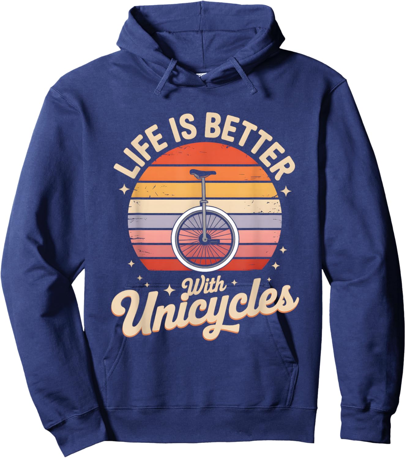 La Vie est Meilleure avec Le monocycle Hoodie - Hoodie | Navy