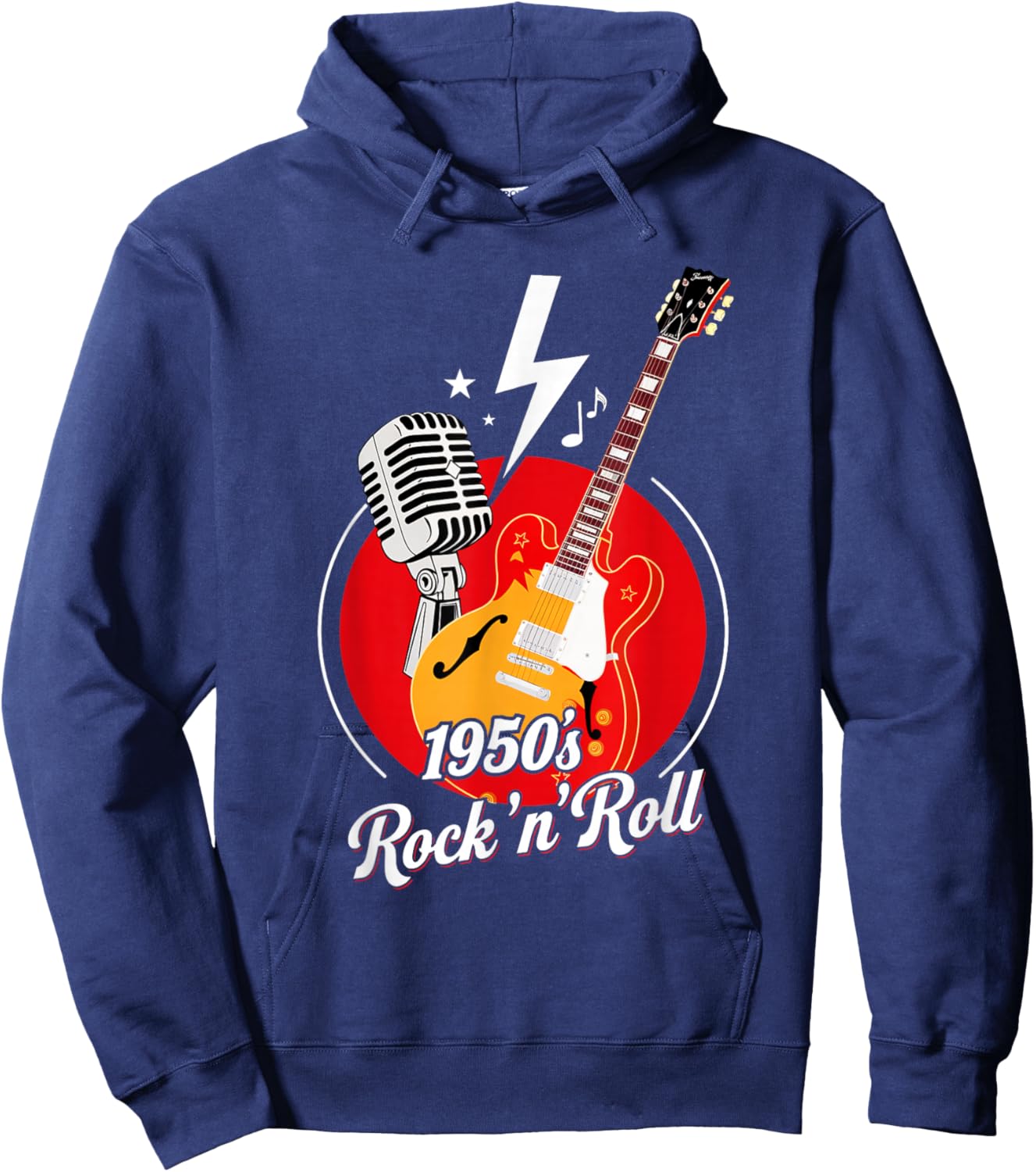 1950's Rock 'n' Roll 50's Music Fun Hoodie - Hoodie | Navy