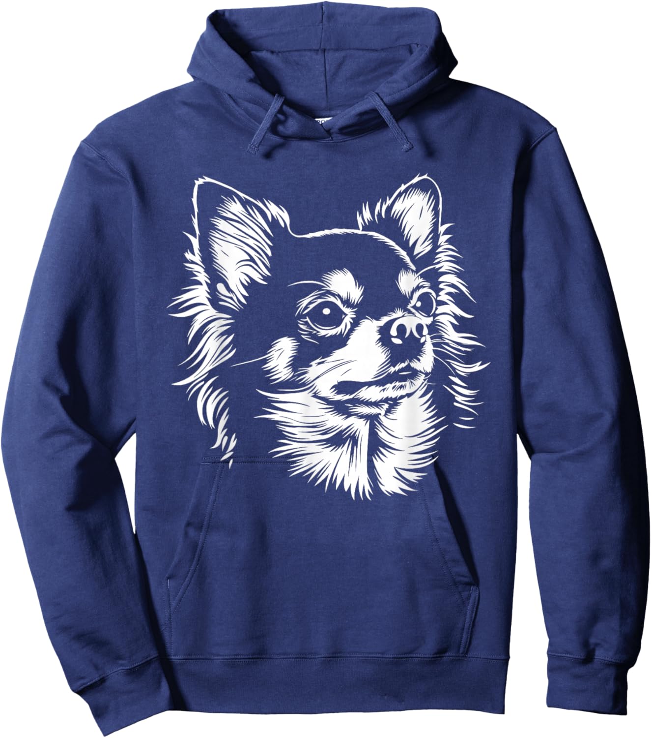 Long Haired Chihuahua Cute chihuahuadog Hoodie - Hoodie | Navy