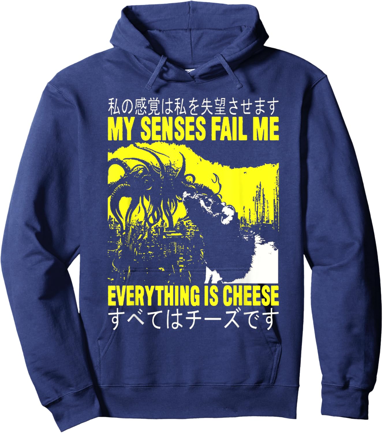 My Senses Fail Me Rat Everything is Cheese Rat Hoodie - Hoodie | Navy