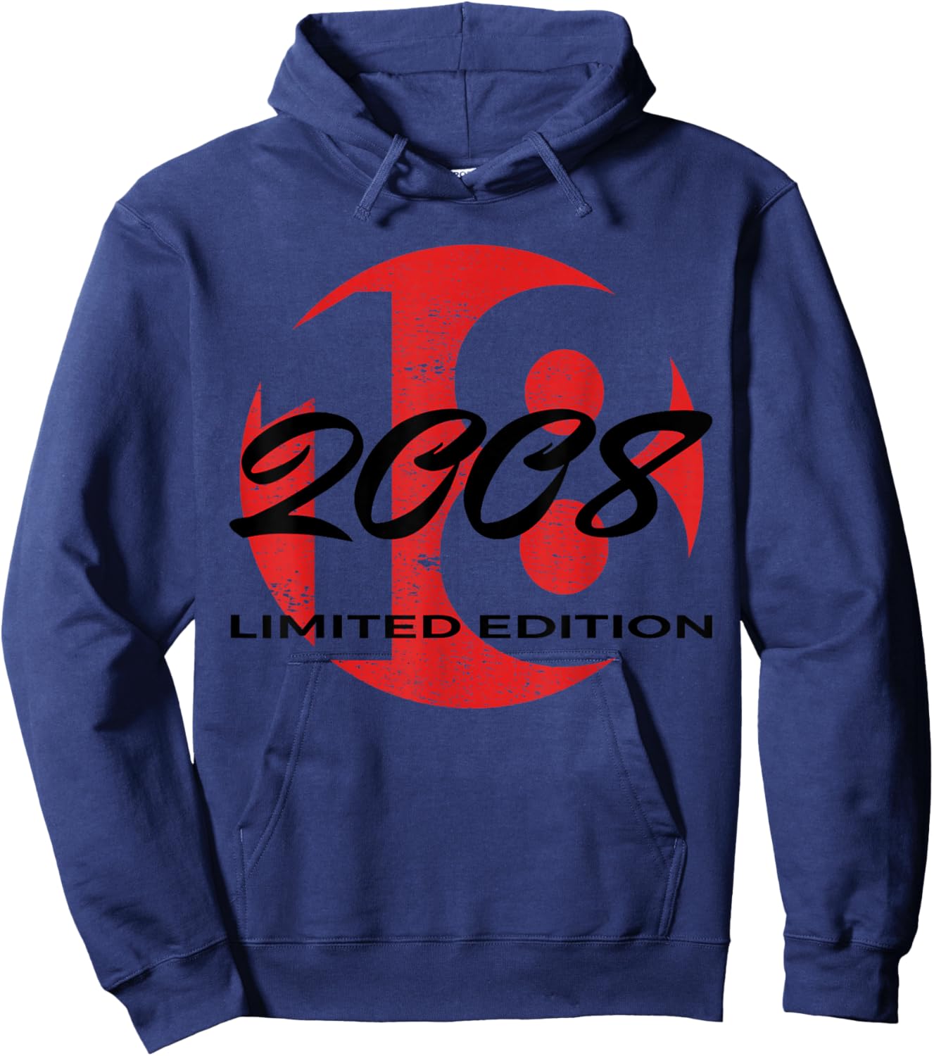 18th Birthday Girl Boy 18 Years 2008 Funny Gift Hoodie - Hoodie | Navy