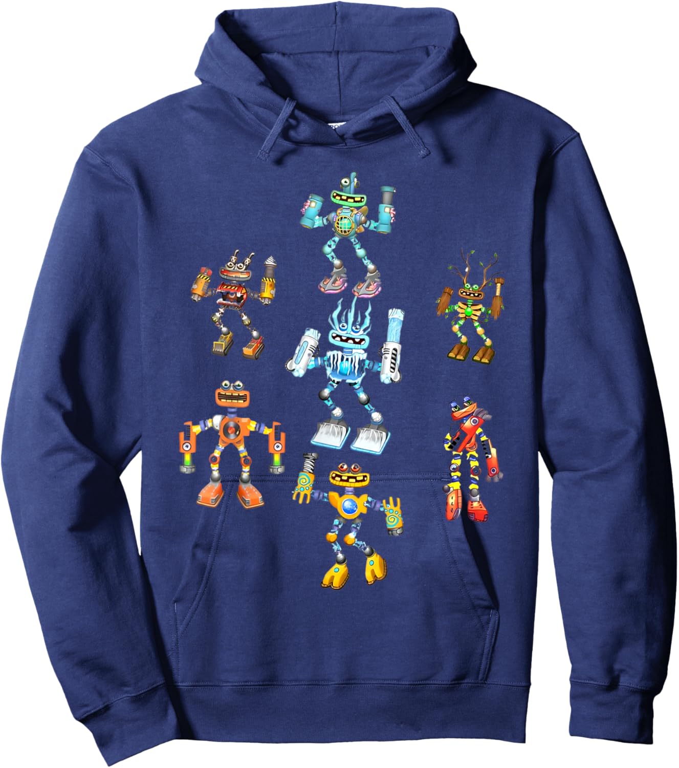 Singing Monsters Plush Robots Costume Hoodie - Hoodie | Navy