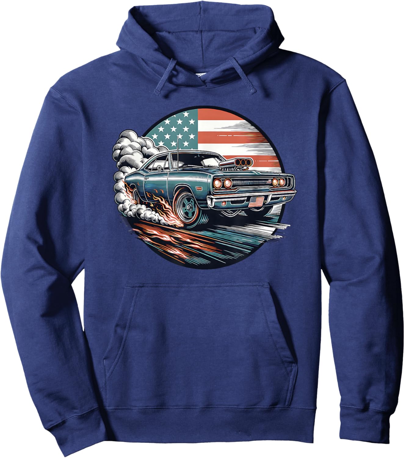 Muscle Car Hoodie - Hoodie | Navy