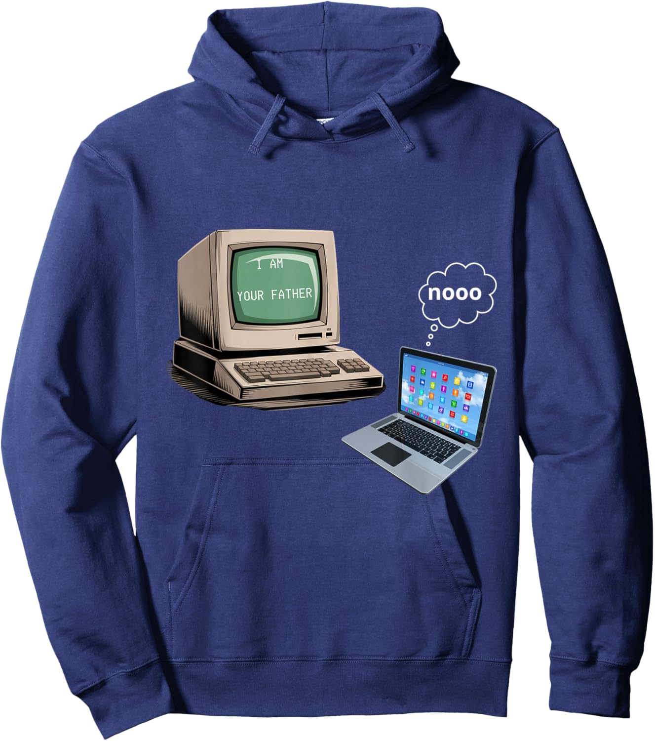 Computer programmer. 80's computer Hoodie - Hoodie | Navy