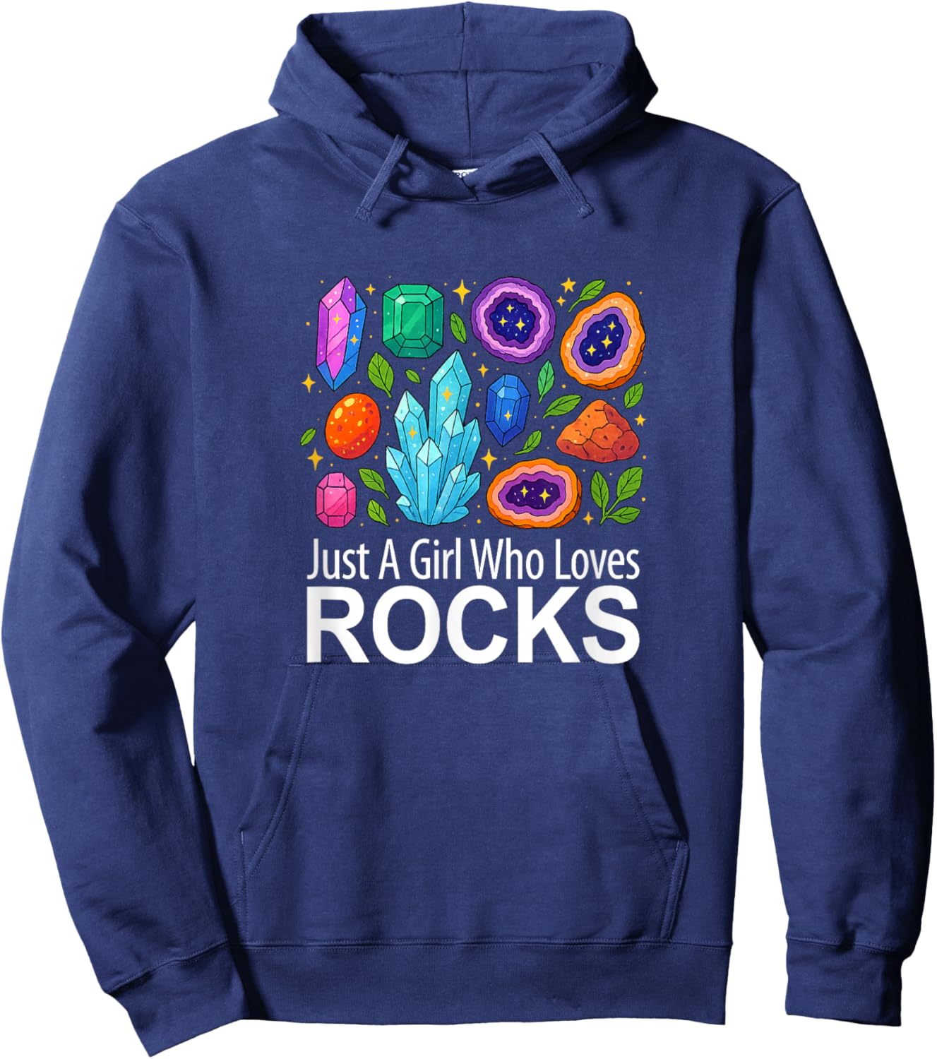 Just A Girl Who Loves Rocks Hoodie - Hoodie | Navy