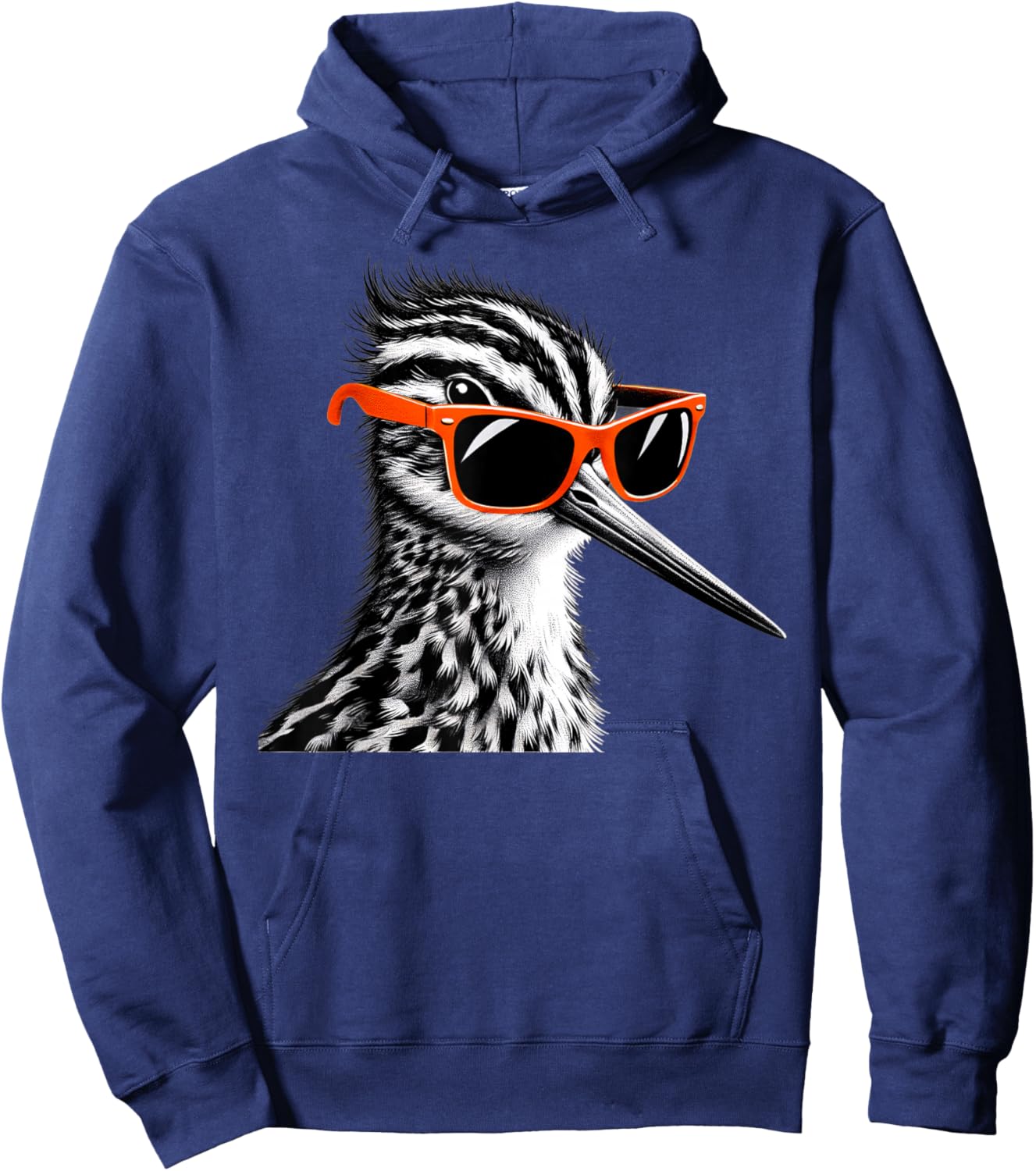 Cool Snipe Bird Wearing Sunglasses Graphic Art Hoodie - Hoodie | Navy