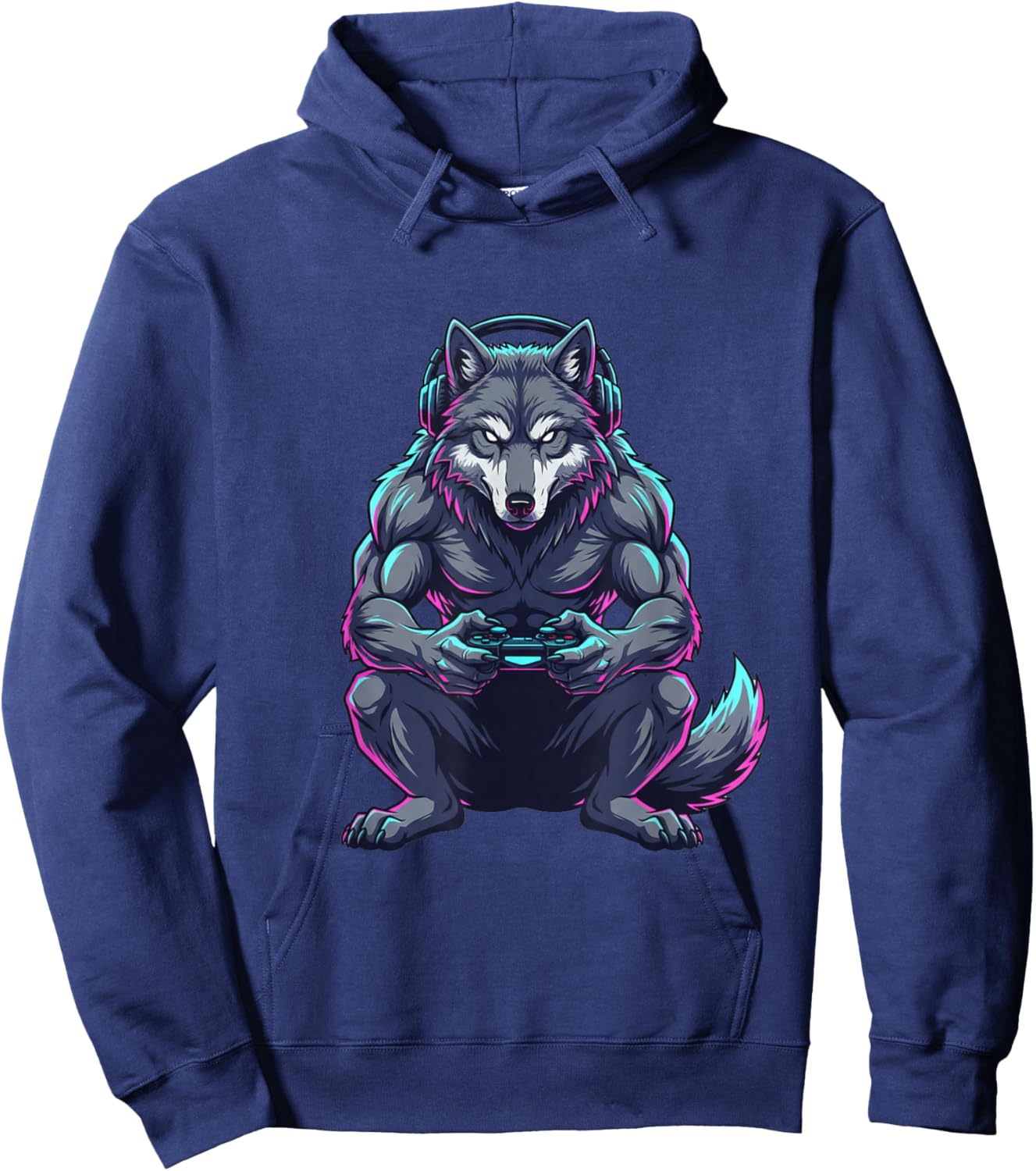 Wolf Funny Video Games Wolf Hoodie - Hoodie | Navy