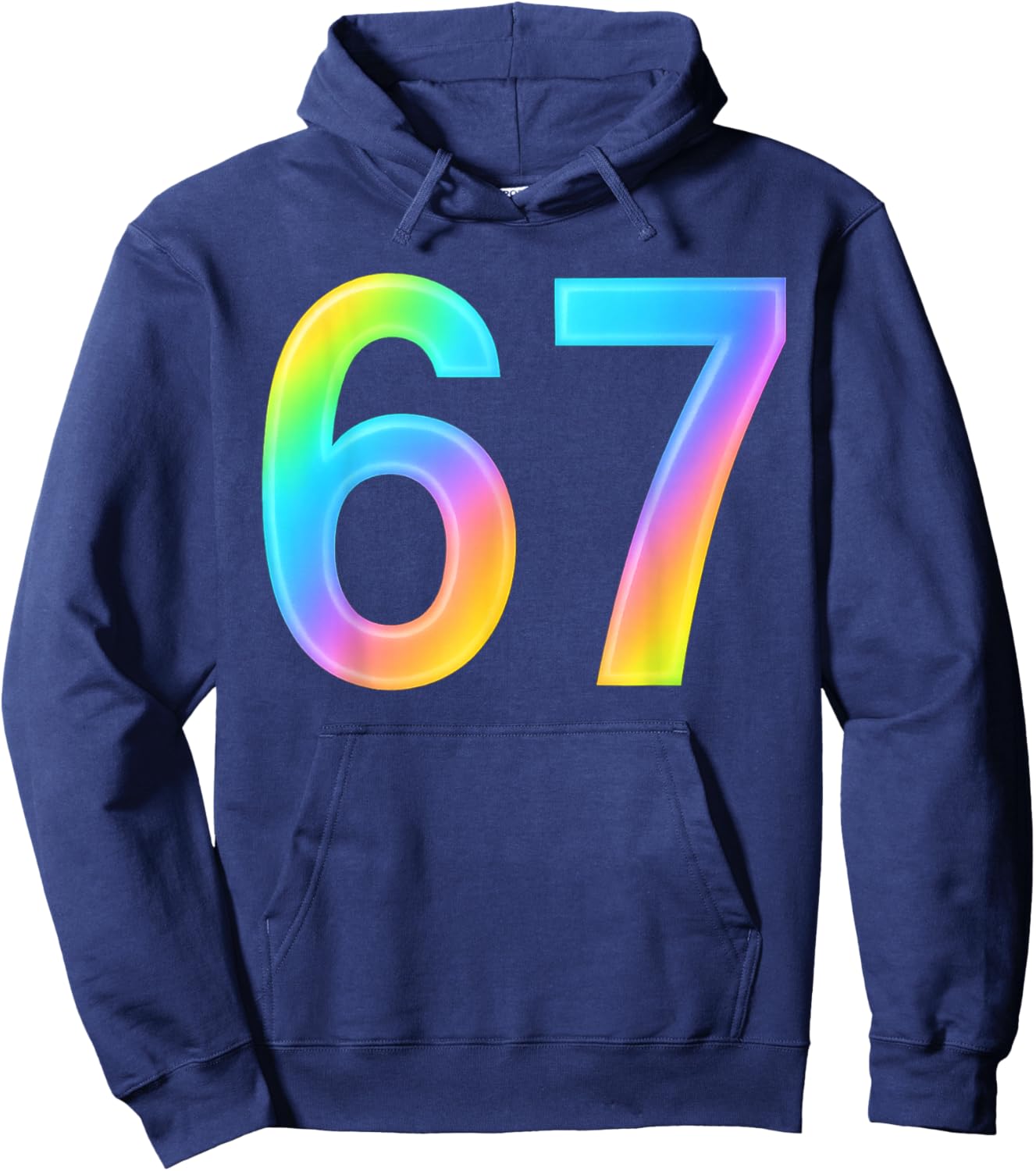 67 Six Seven 6 7 Meme Design Funny 6 7 Hoodie - Hoodie | Navy