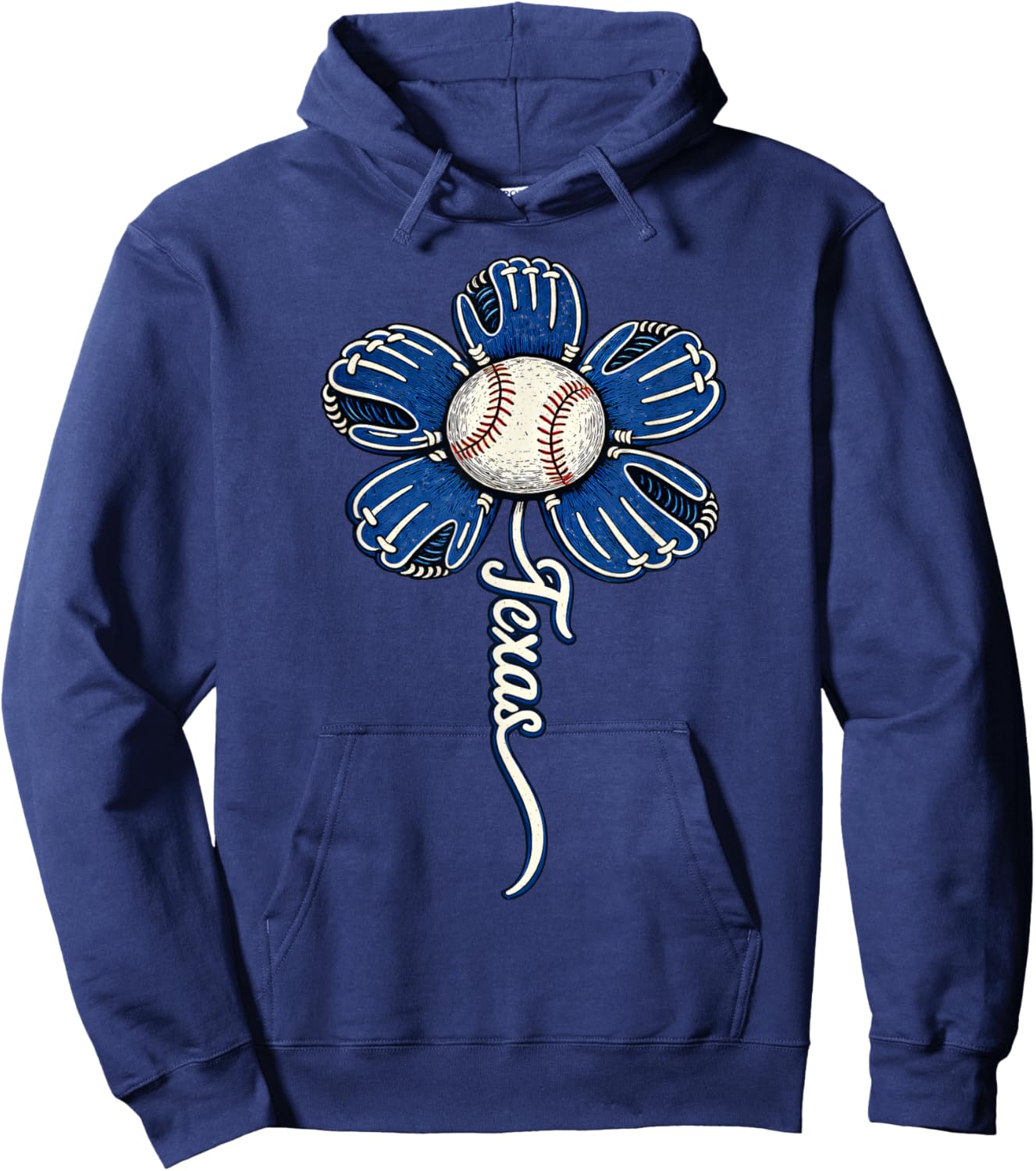 Texas Flower Women Boys Girls Kids Hoodie - Hoodie | Navy