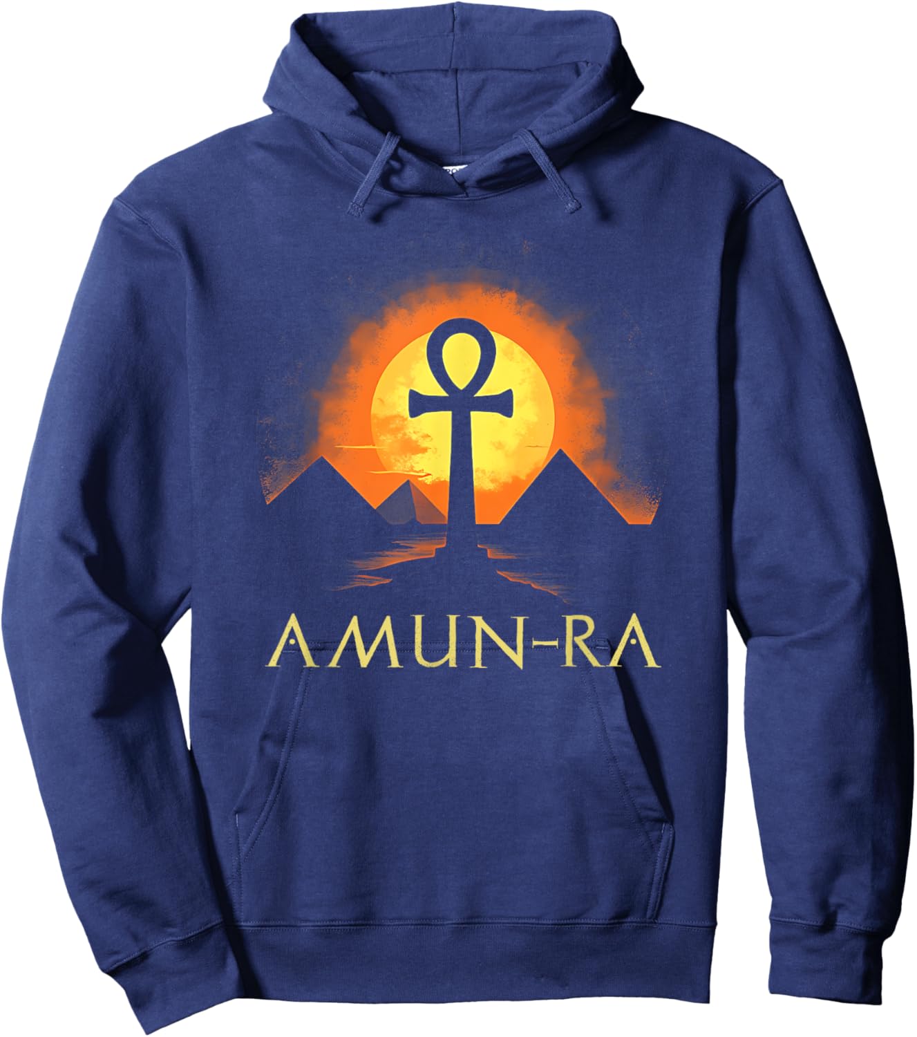 Amun Ra Ancient Egyptian God Ankh Hoodie - Hoodie | Navy