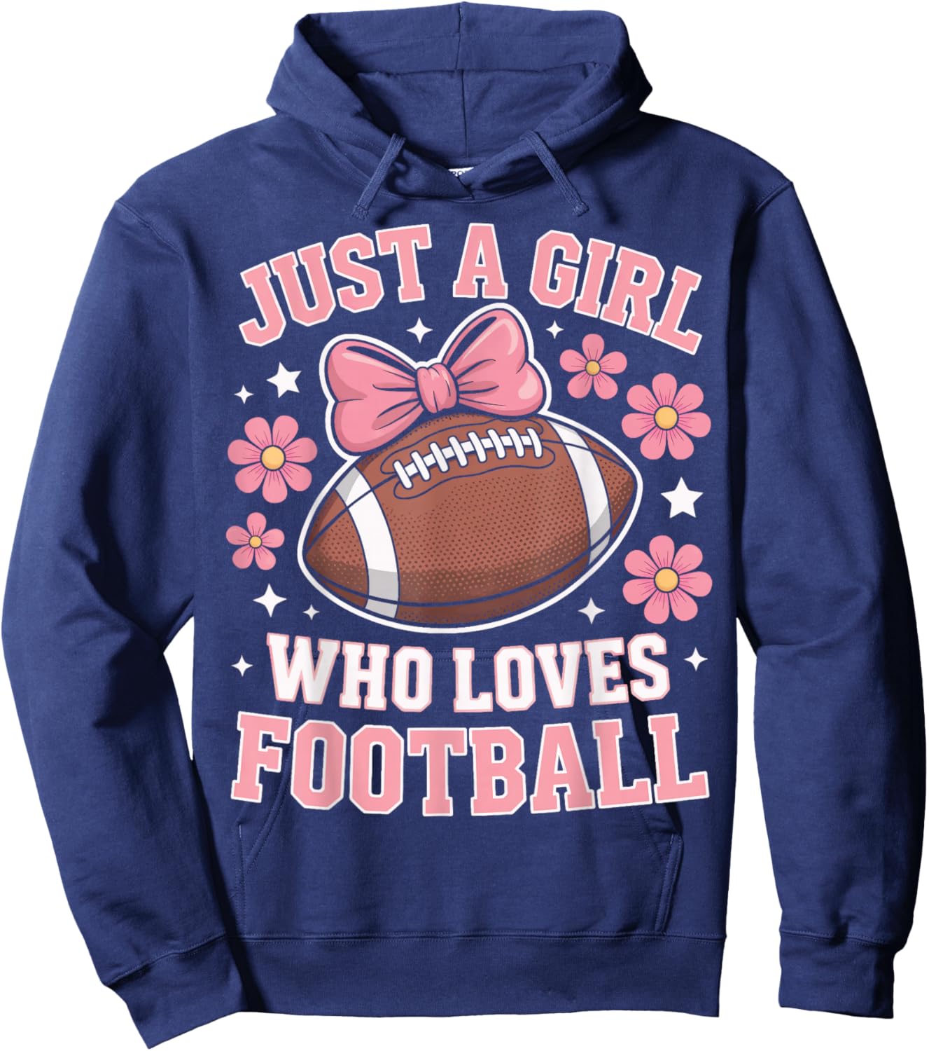 Sports Fan Just A Girl Who Loves Football Day Hoodie - Hoodie | Navy